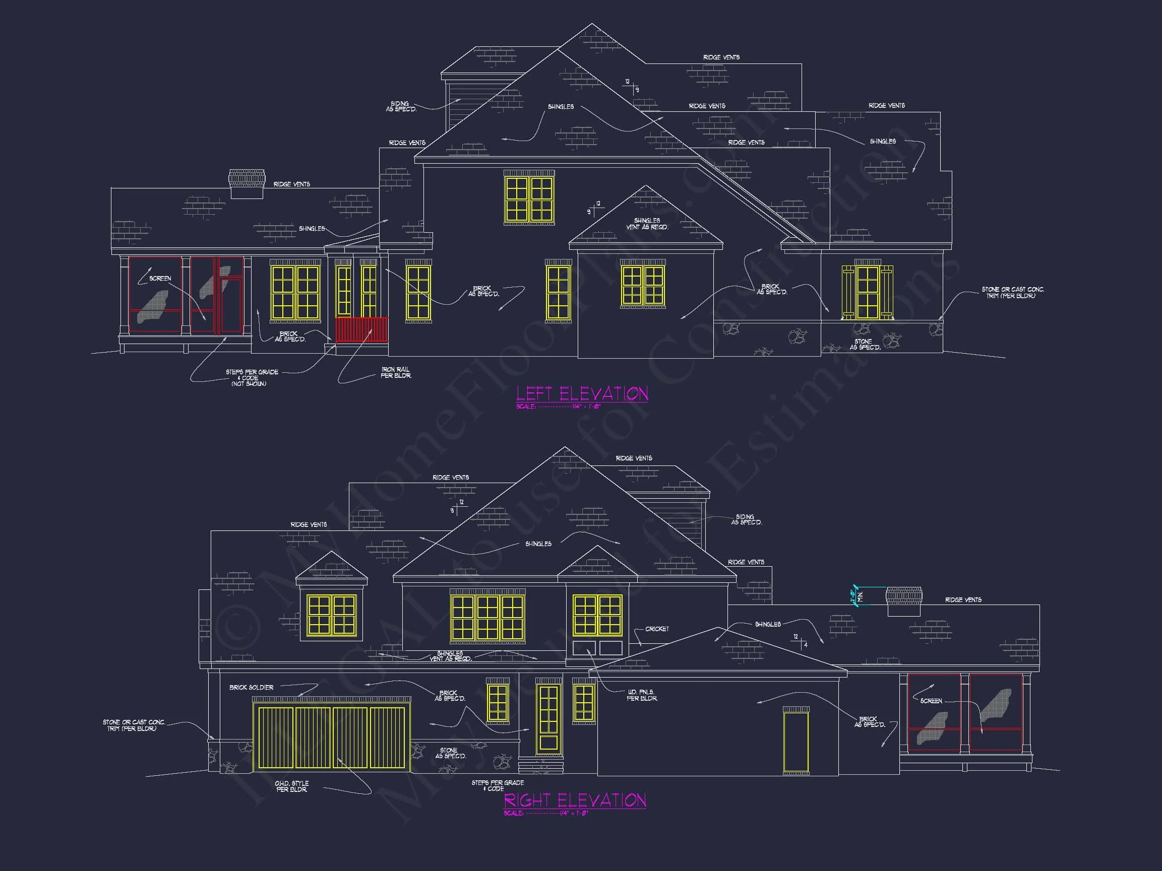 14-1468 HOUSE PLAN - Elegant House Floor Plan: Architectural Designs with CAD Blueprint 11 Elegant house Floor Plan: Architectural Designs with CAD Blueprint