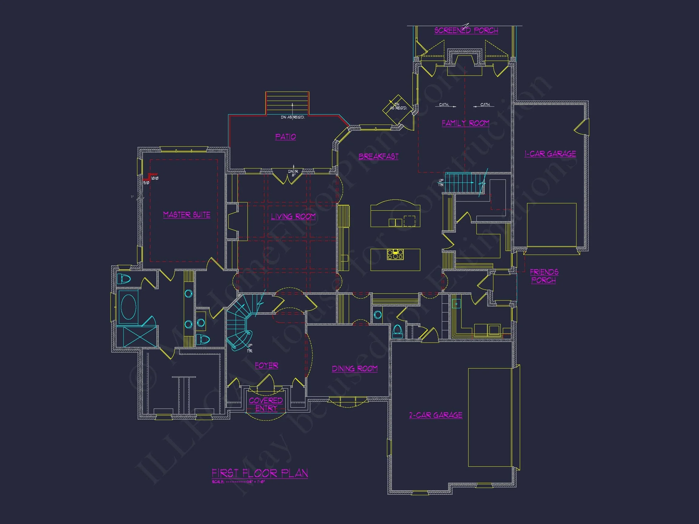 14-1468 HOUSE PLAN - Elegant House Floor Plan: Architectural Designs with CAD Blueprint 6 Elegant house Floor Plan: Architectural Designs with CAD Blueprint