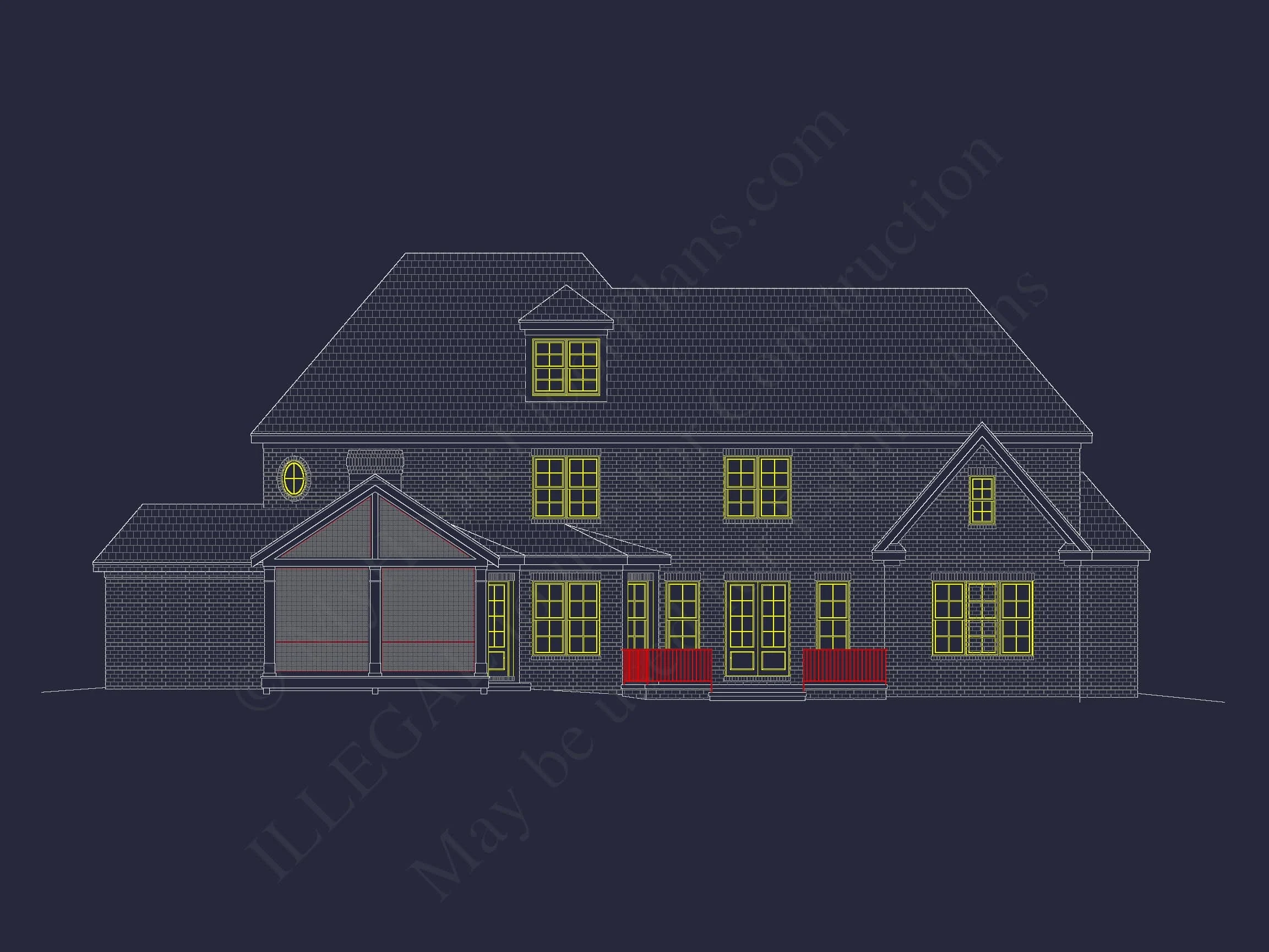 14-1468 HOUSE PLAN - Elegant House Floor Plan: Architectural Designs with CAD Blueprint 3 Elegant house Floor Plan: Architectural Designs with CAD Blueprint