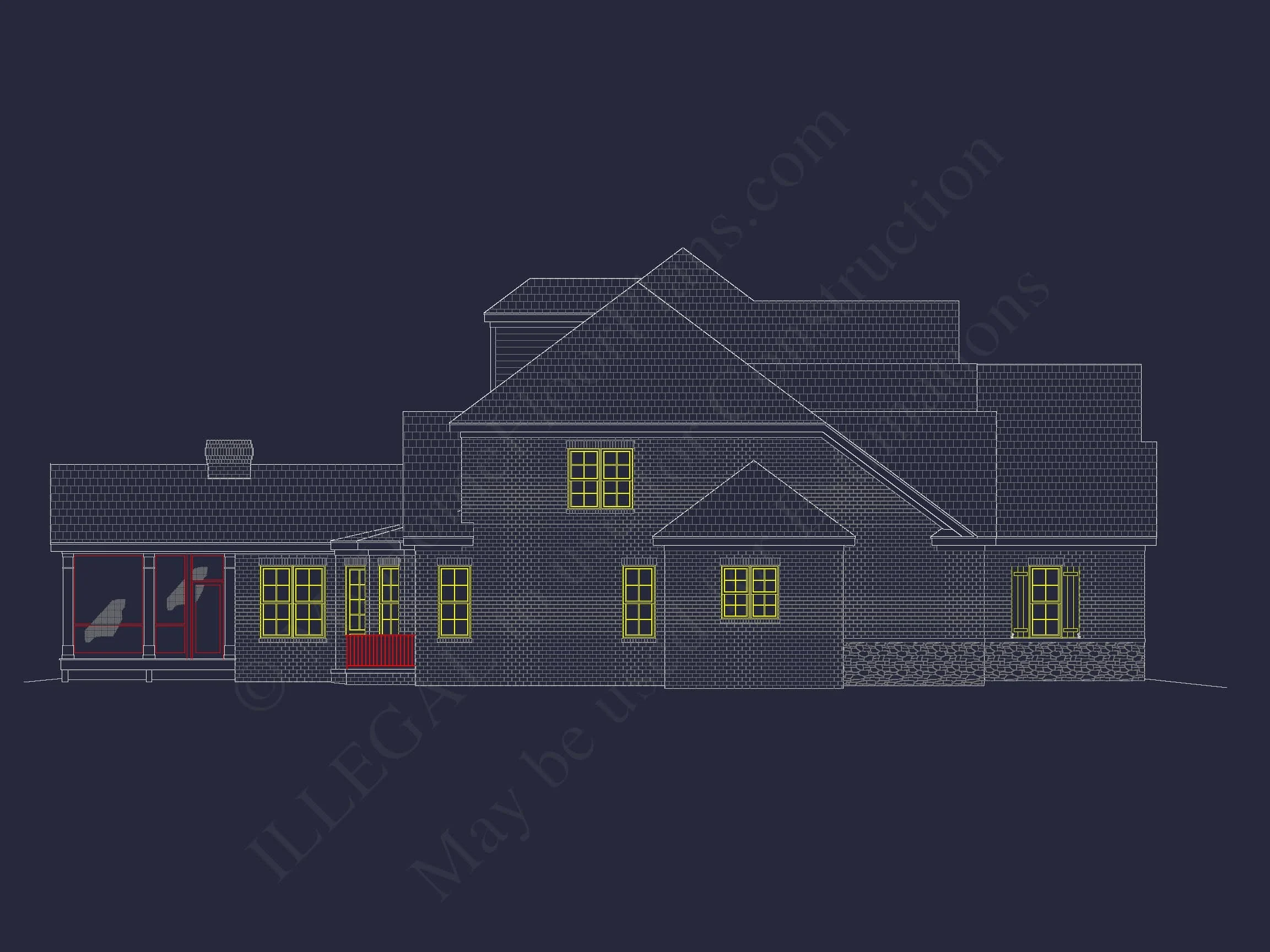 14-1468 HOUSE PLAN - Elegant House Floor Plan: Architectural Designs with CAD Blueprint 4 Elegant house Floor Plan: Architectural Designs with CAD Blueprint