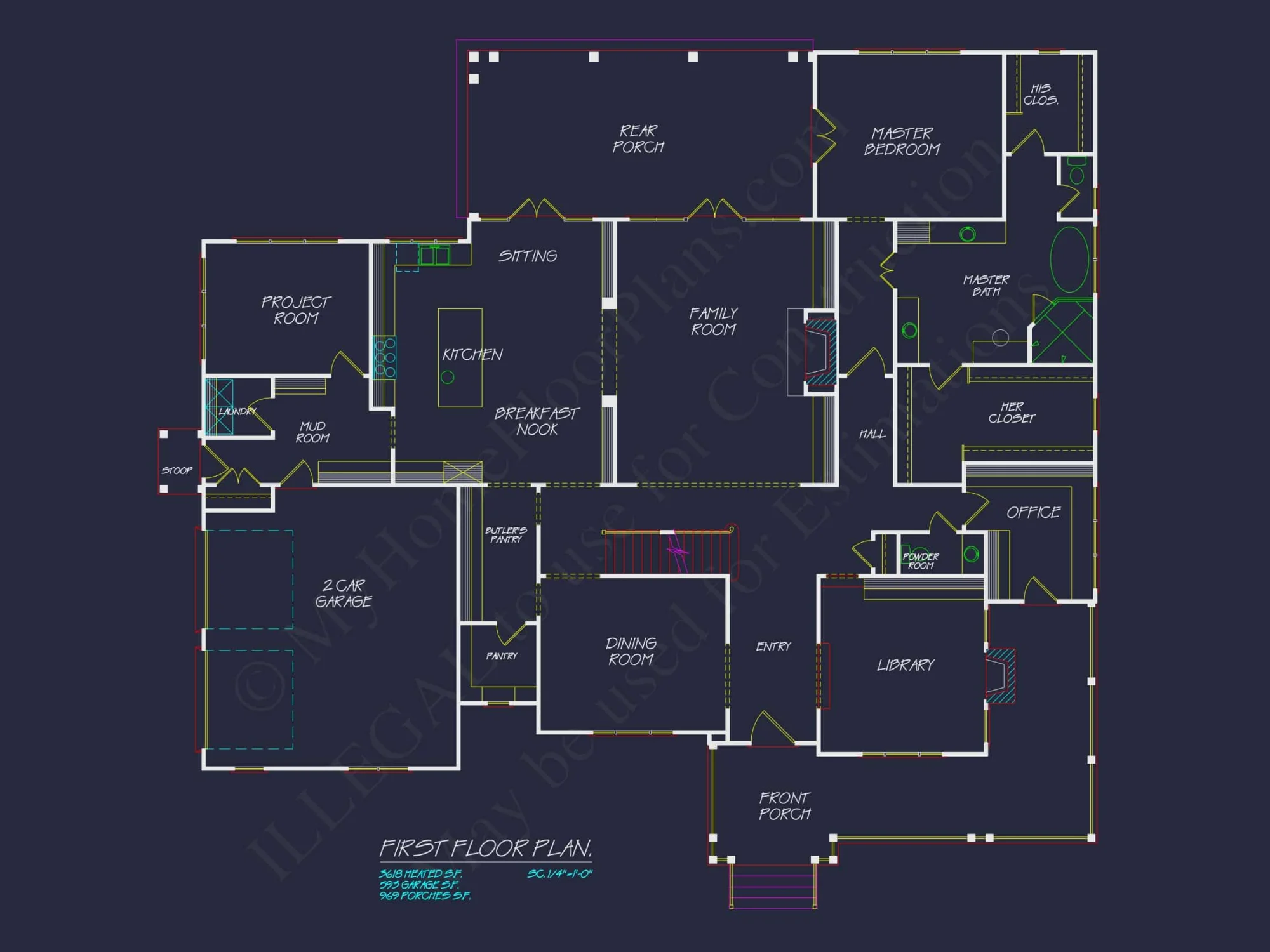 house Design and Blueprint for Unique 3-Story Colonial Revival