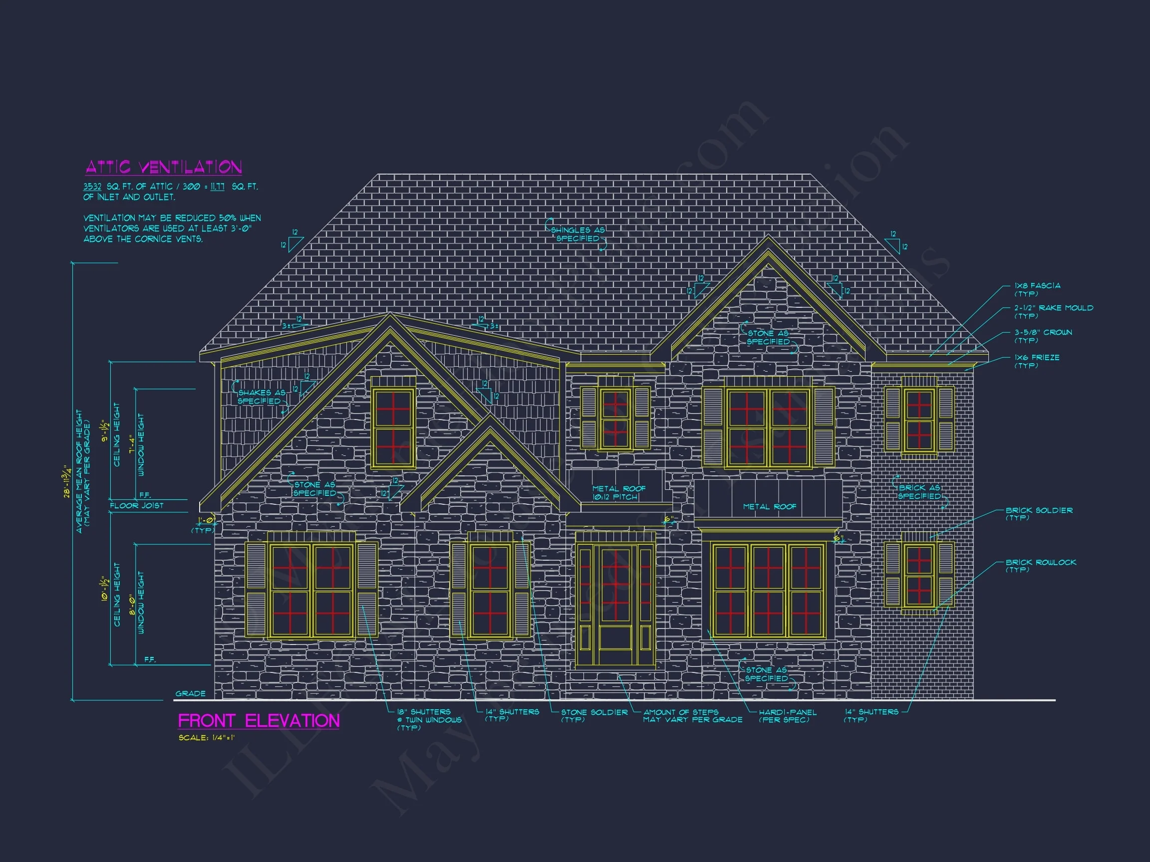 14-1433 HOUSE PLAN - Modern House Plan with Detailed Blueprint and CAD Designs 2 Modern house Plan with Detailed Blueprint and CAD Designs