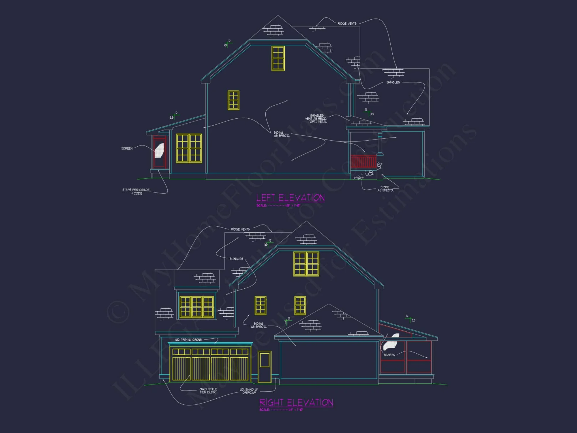 Stunning house Floor Plan with Blueprint Designs and CAD