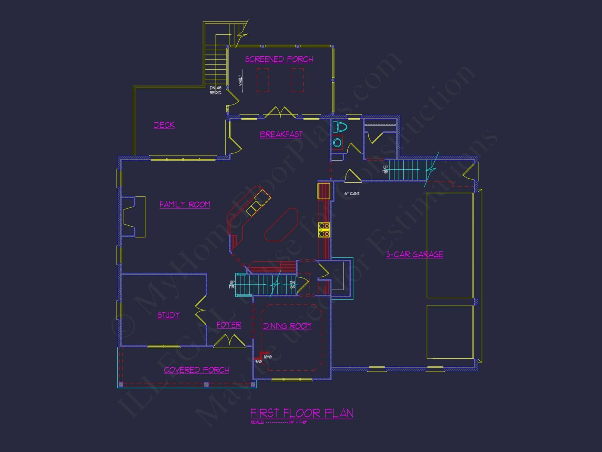 Stunning Traditional house Plan with 3.5 Floors and CAD Designs