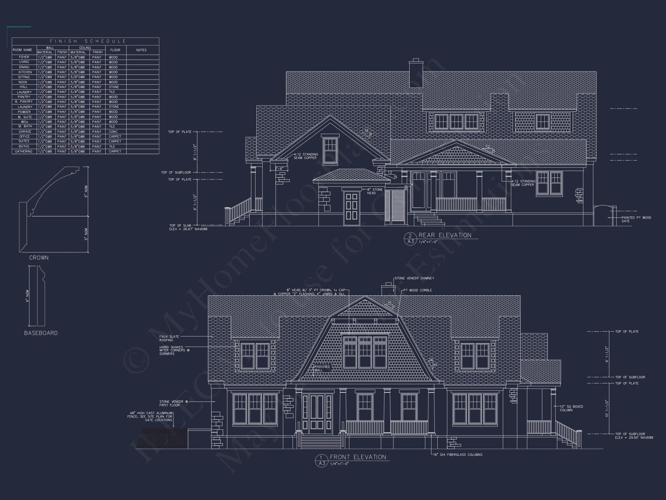 14-1085 HOUSE PLAN - Craftsman House Floor Plan: 5-Bed, 4-Bath, 3-Car Garage 2 Craftsman house Floor Plan: 5-Bed, 4-Bath, 3-Car Garage