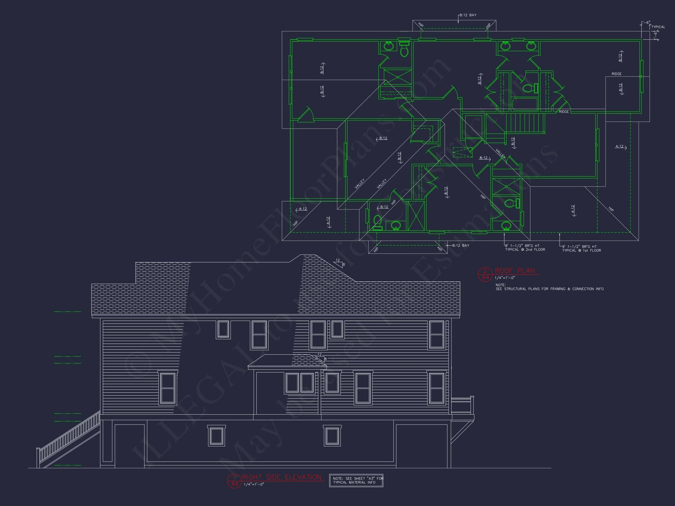 13-2089 House PLAN - Well-Designed Beach House Plan with 3 Floor Blueprints & CAD 3 Well-Designed Beach house Plan with 3 Floor Blueprints & CAD