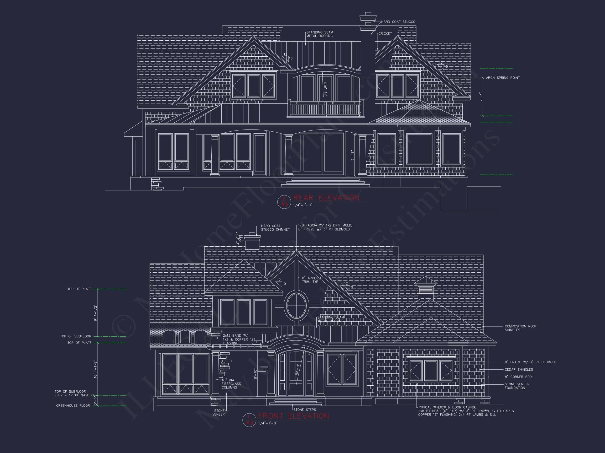 13-1916 HOUSE PLAN - Luxury Craftsman House Floor Plan with CAD Designs 2 Luxury Craftsman house Floor Plan with CAD Designs
