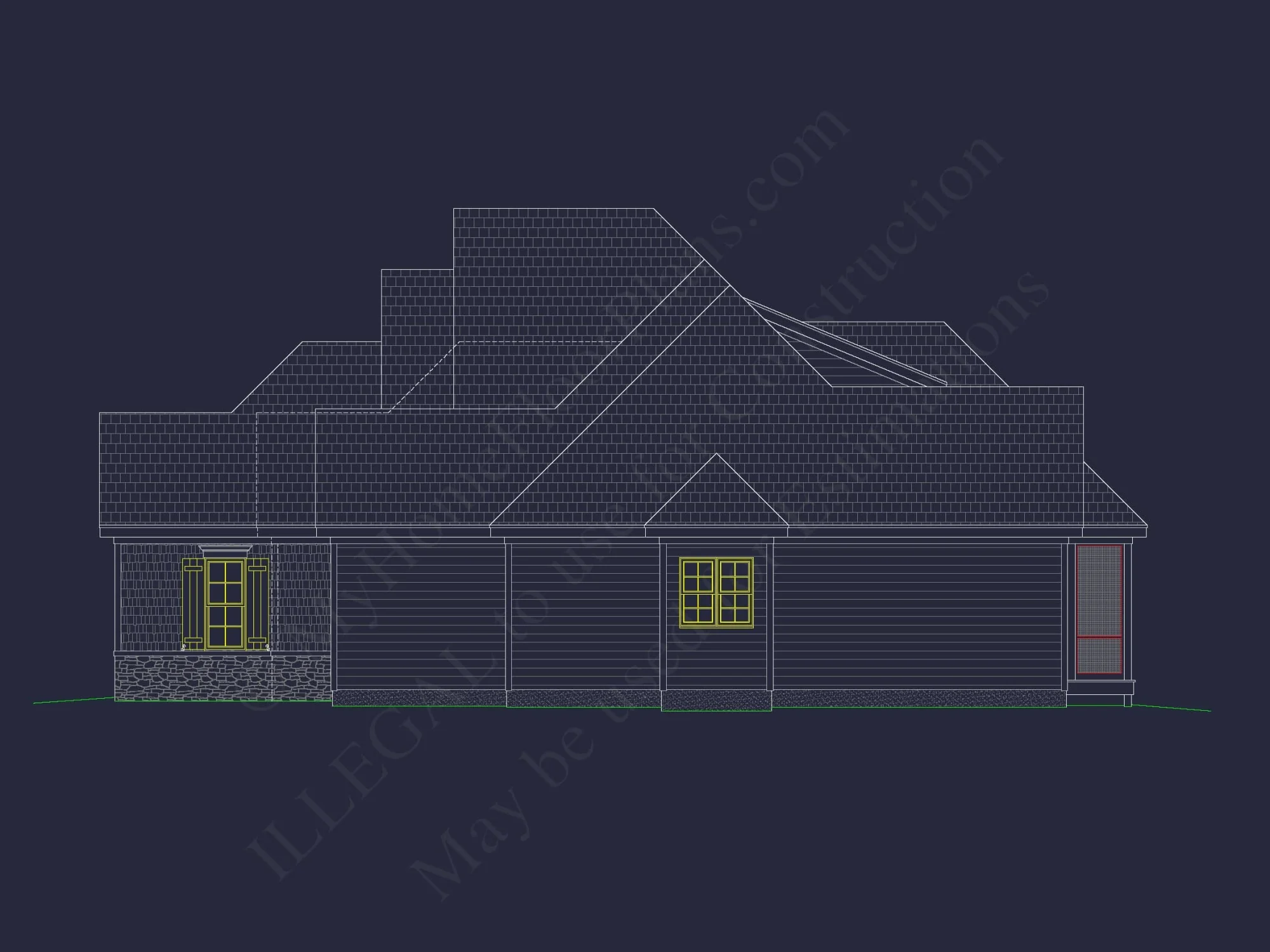 Custom house Blueprint with 2-Story Plan and Modern Designs