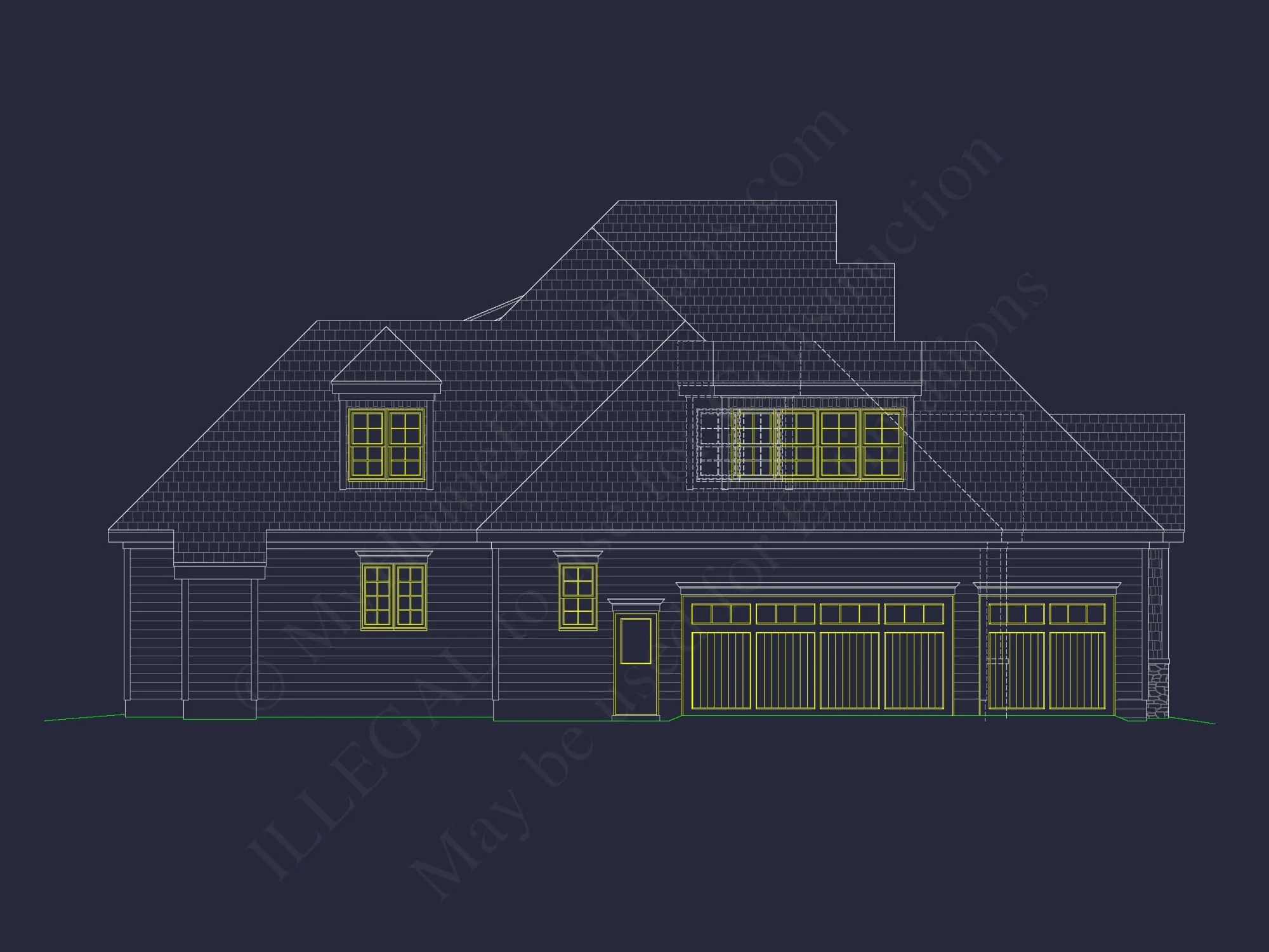 Custom house Blueprint with 2-Story Plan and Modern Designs