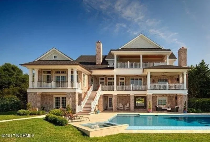 12-2973 HOUSE PLAN - 4-Bed, 5-Bath, 5912 SF Georgian Colonial House Plan 4 Luxury house Plan with 3 Floors, CAD Blueprints, and Classic Designs
