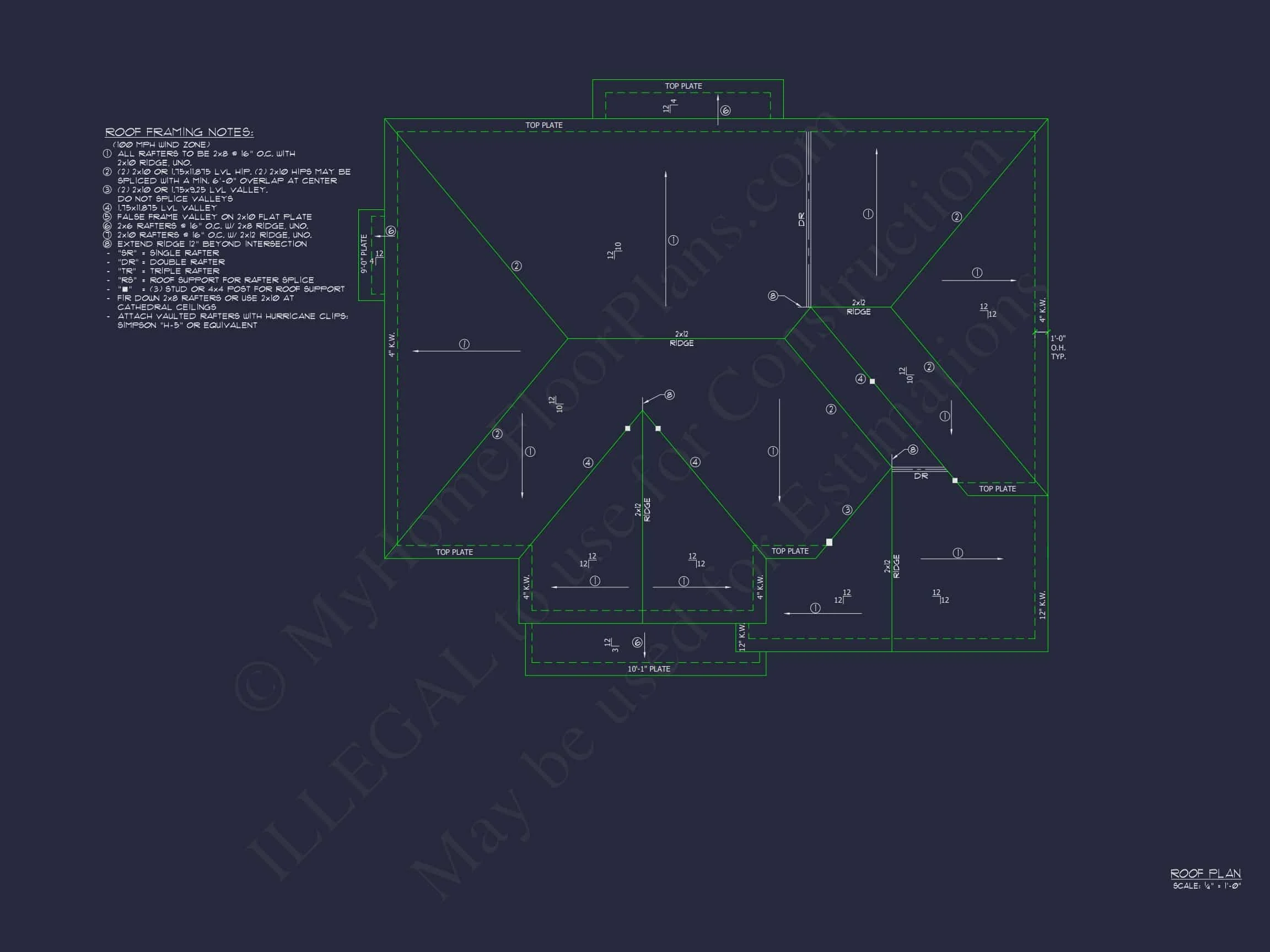 12-2581 HOUSE PLAN - Traditional Colonial 3-Bedroom House Floor Plan & Blueprint 14 Traditional Colonial 3-Bedroom house Floor Plan & Blueprint