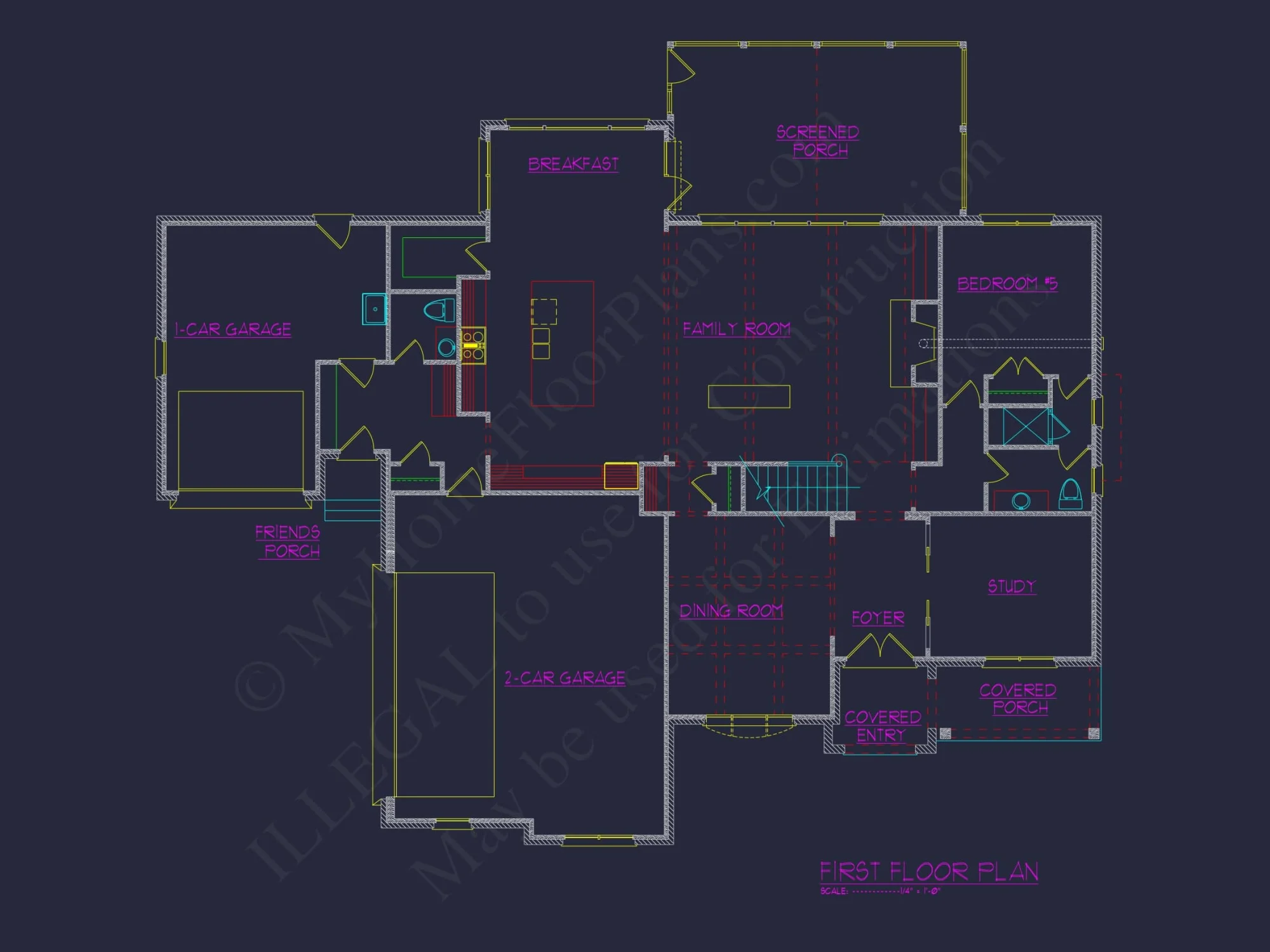 Elegant house Plan with 3 Floors, CAD Blueprints & Design