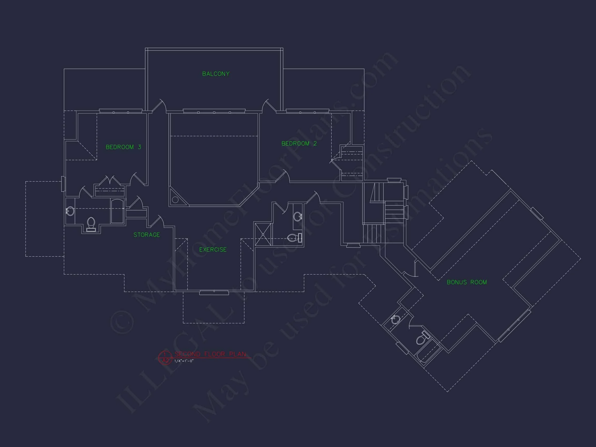 12-2201 HOUSE PLAN - 3-Bed, 6-Bath, 3830 SF Craftsman House Plan 8 Expansive house Plan with 6 Baths, CAD Designs & Features