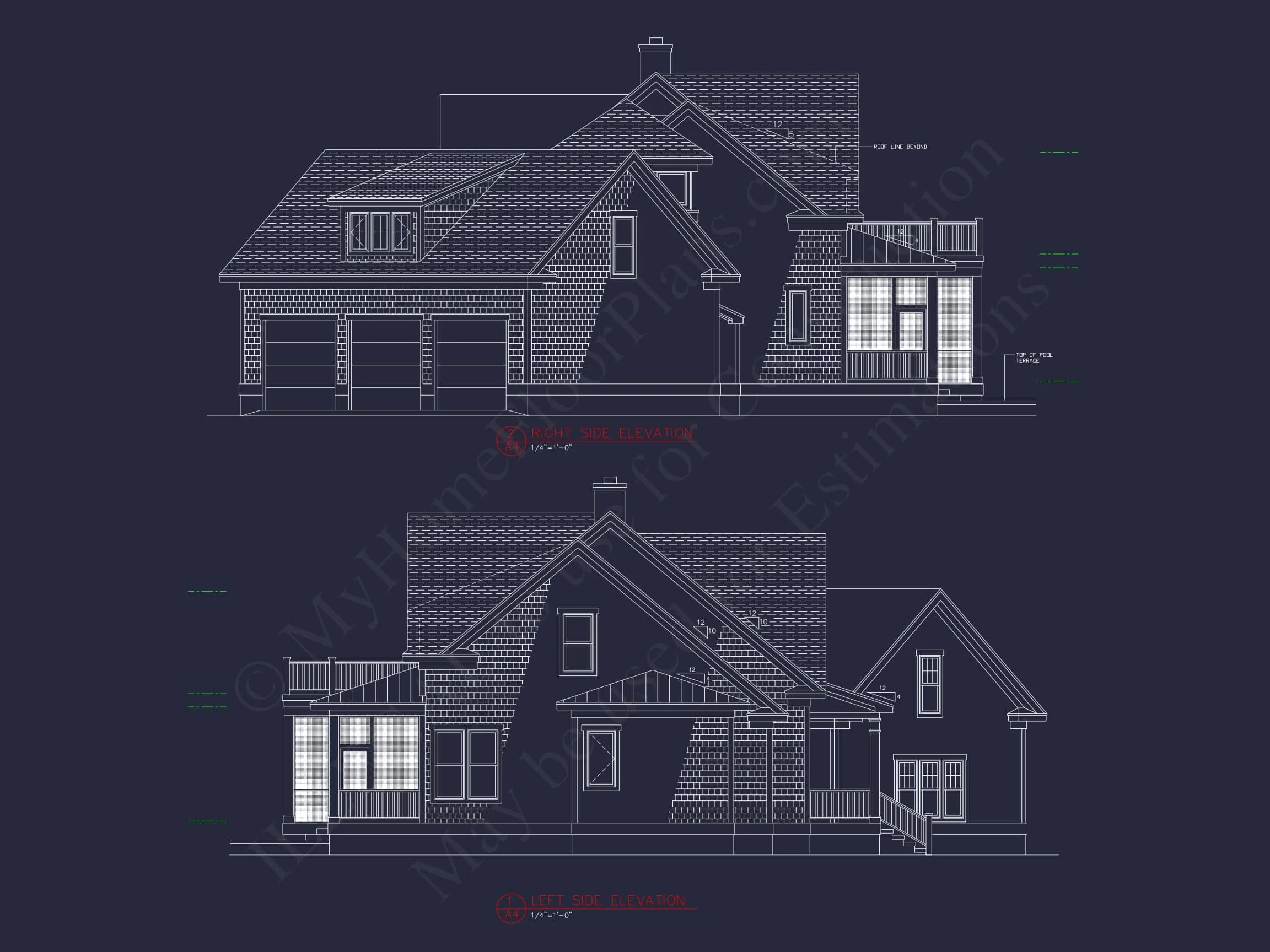 12-2201 HOUSE PLAN - 3-Bed, 6-Bath, 3830 SF Craftsman House Plan 6 Expansive house Plan with 6 Baths, CAD Designs & Features