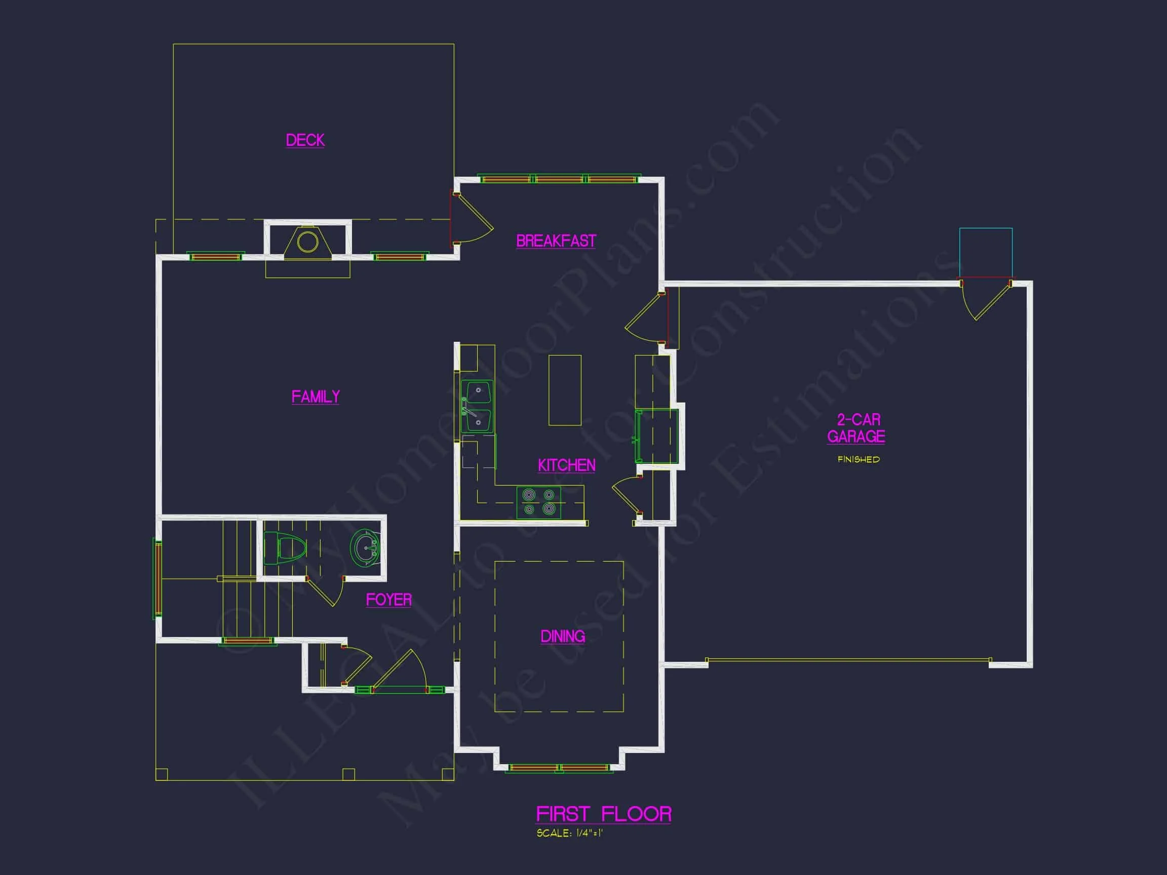 11-1882 HOUSE PLAN - Modern Traditional House Plan | 2-Story Blueprint Design 6 2-Story Blueprint Design