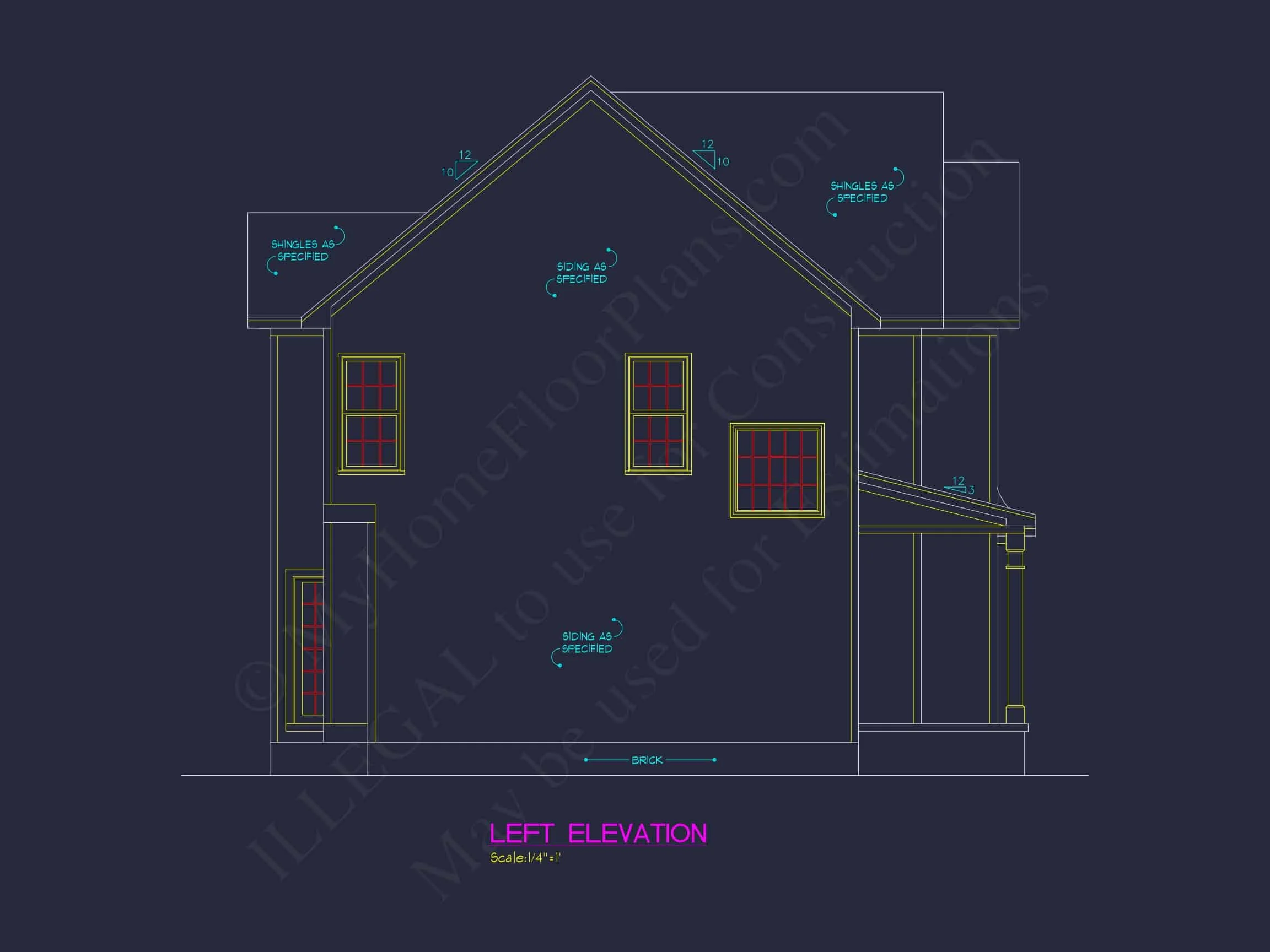 11-1882 HOUSE PLAN - Modern Traditional House Plan | 2-Story Blueprint Design 3 Modern Traditional house Plan