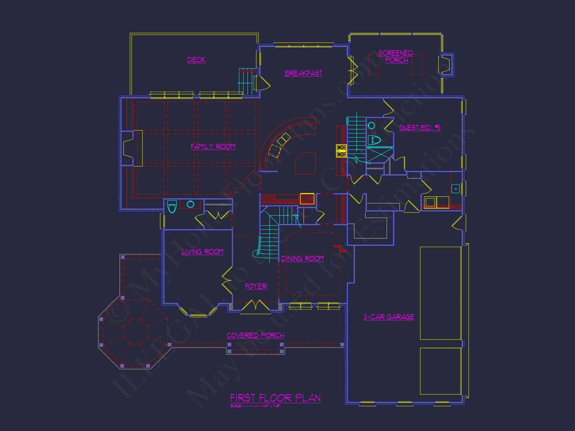 Customizable house Plan with Stunning Architecture and CAD Designs