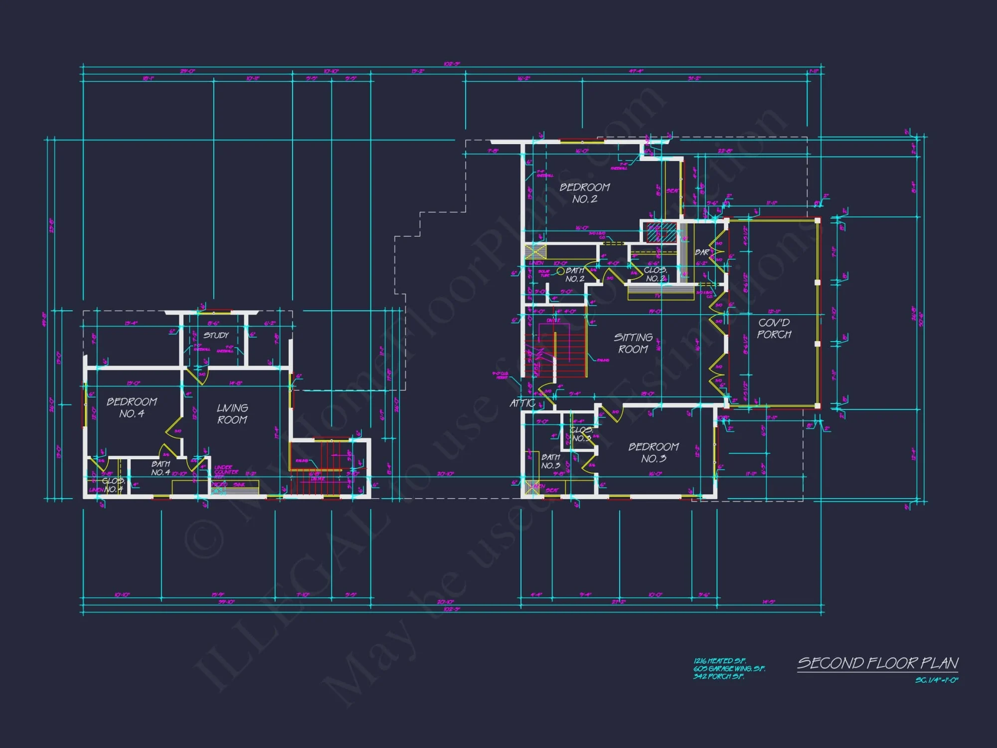 Stunning 2-Story house Plan with Detailed CAD Blueprint Designs