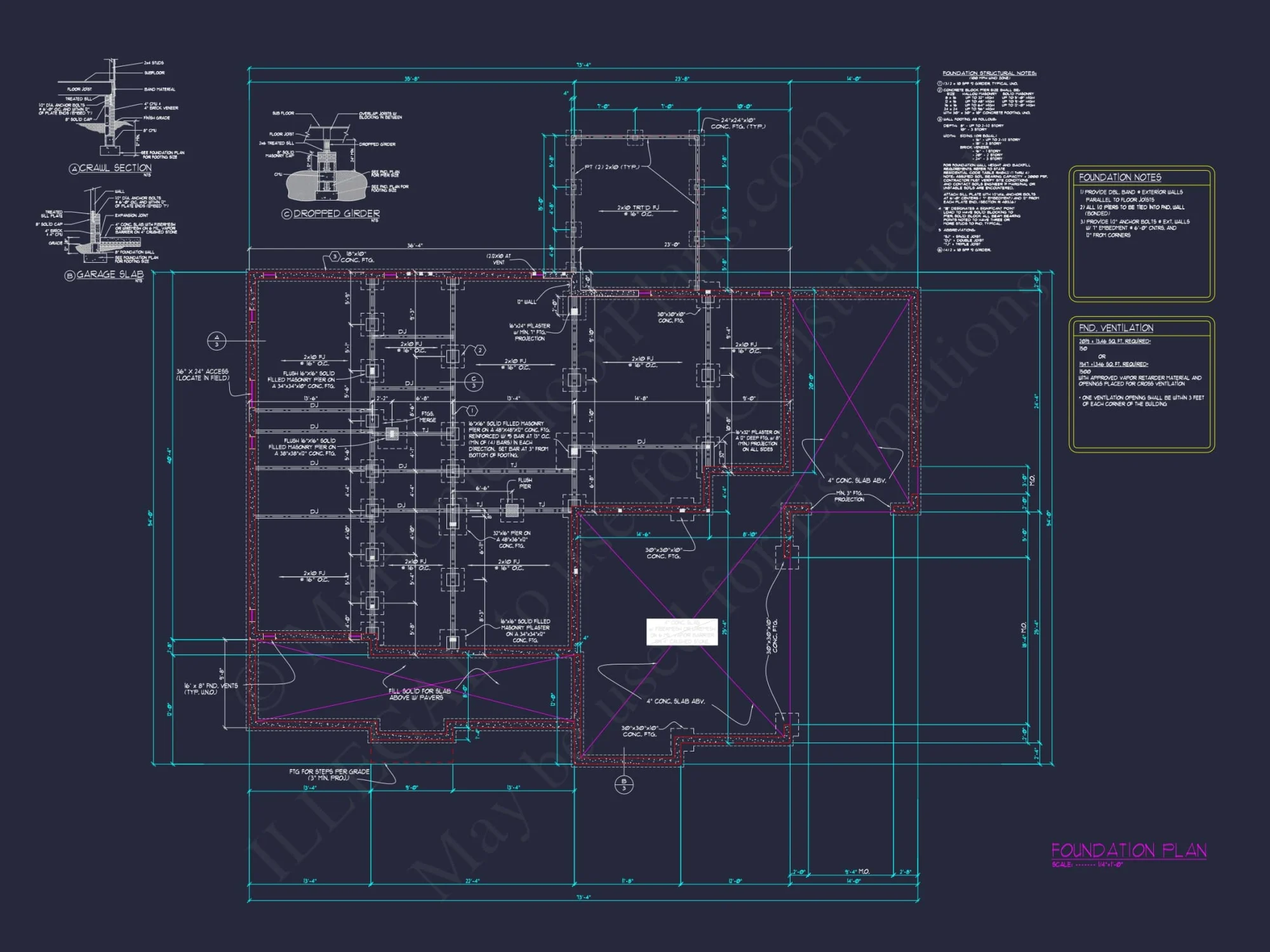 Versatile house Floor Plan with 3 Story CAD Architecture Design