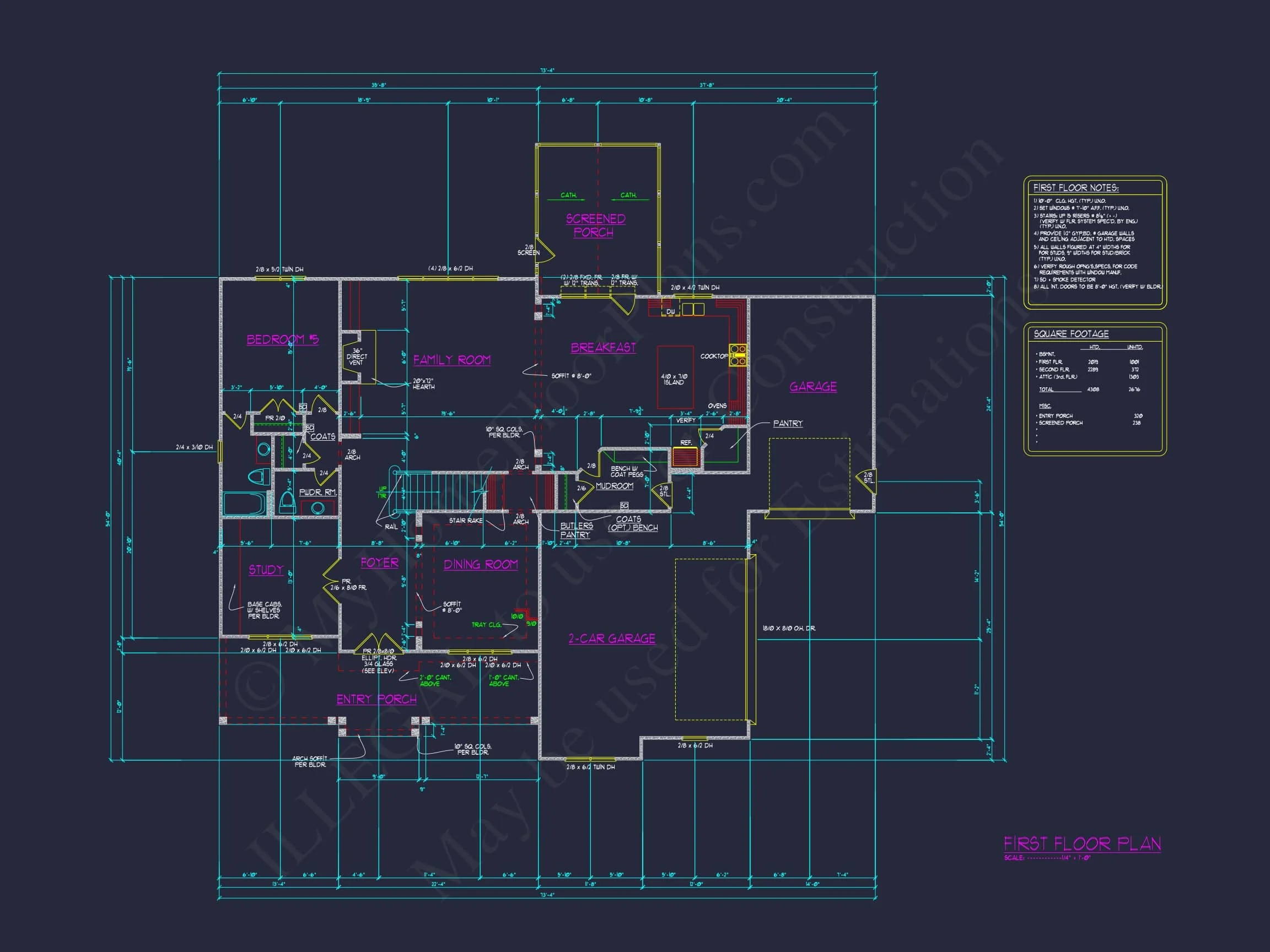 11-1540 HOUSE PLAN - Versatile House Floor Plan with 3 Story CAD Architecture Design 7 Versatile house Floor Plan with 3 Story CAD Architecture Design