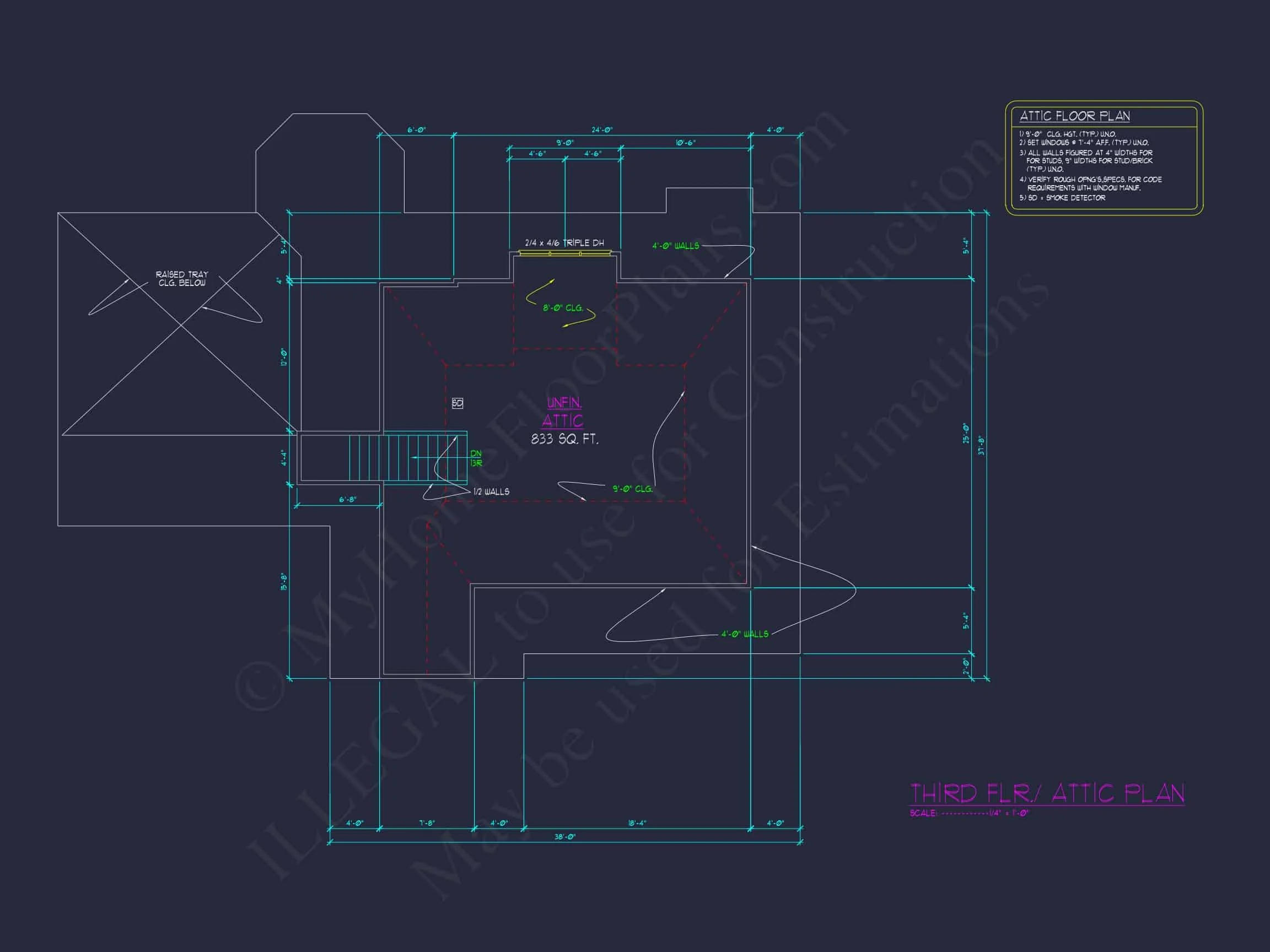 11-1322 HOUSE PLAN - Modern Suburban Floor Plan with Detailed CAD Designs 9 Modern Suburban Floor Plan with Detailed CAD Designs