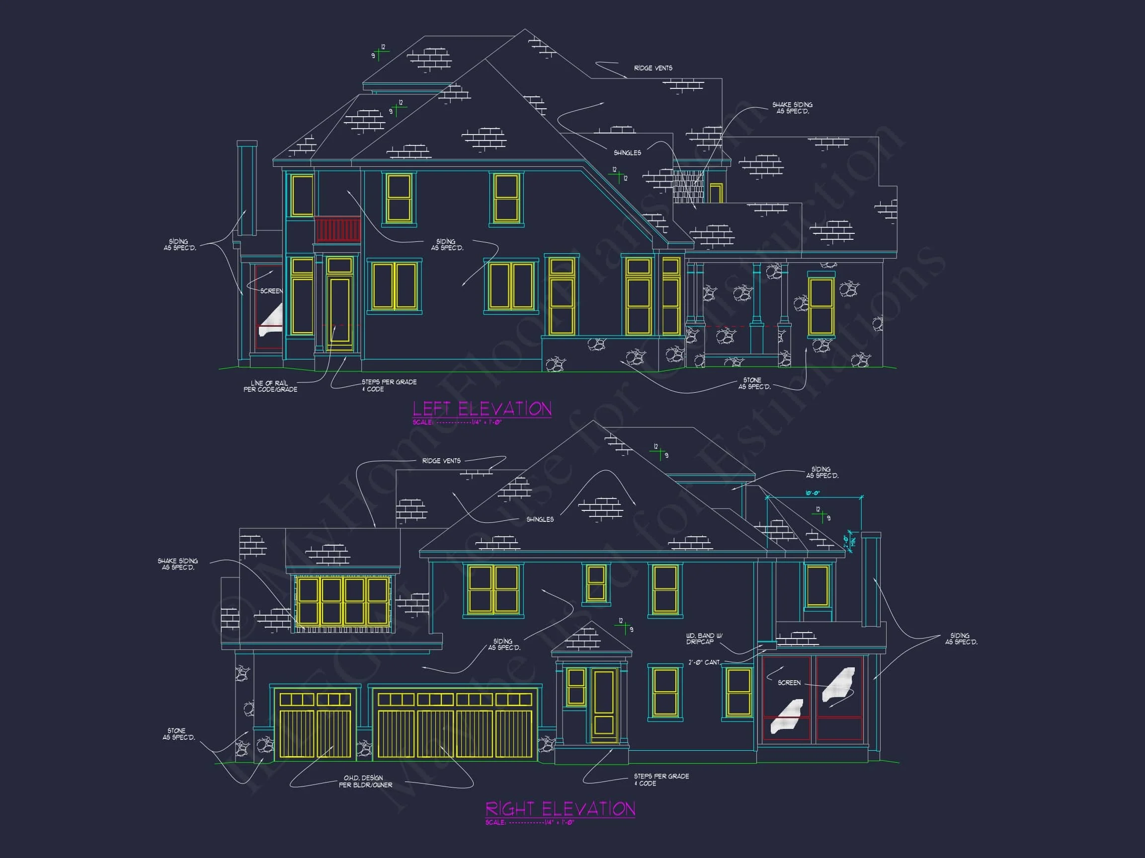 11-1322 HOUSE PLAN - Modern Suburban Floor Plan with Detailed CAD Designs 3 Modern Suburban Floor Plan with Detailed CAD Designs