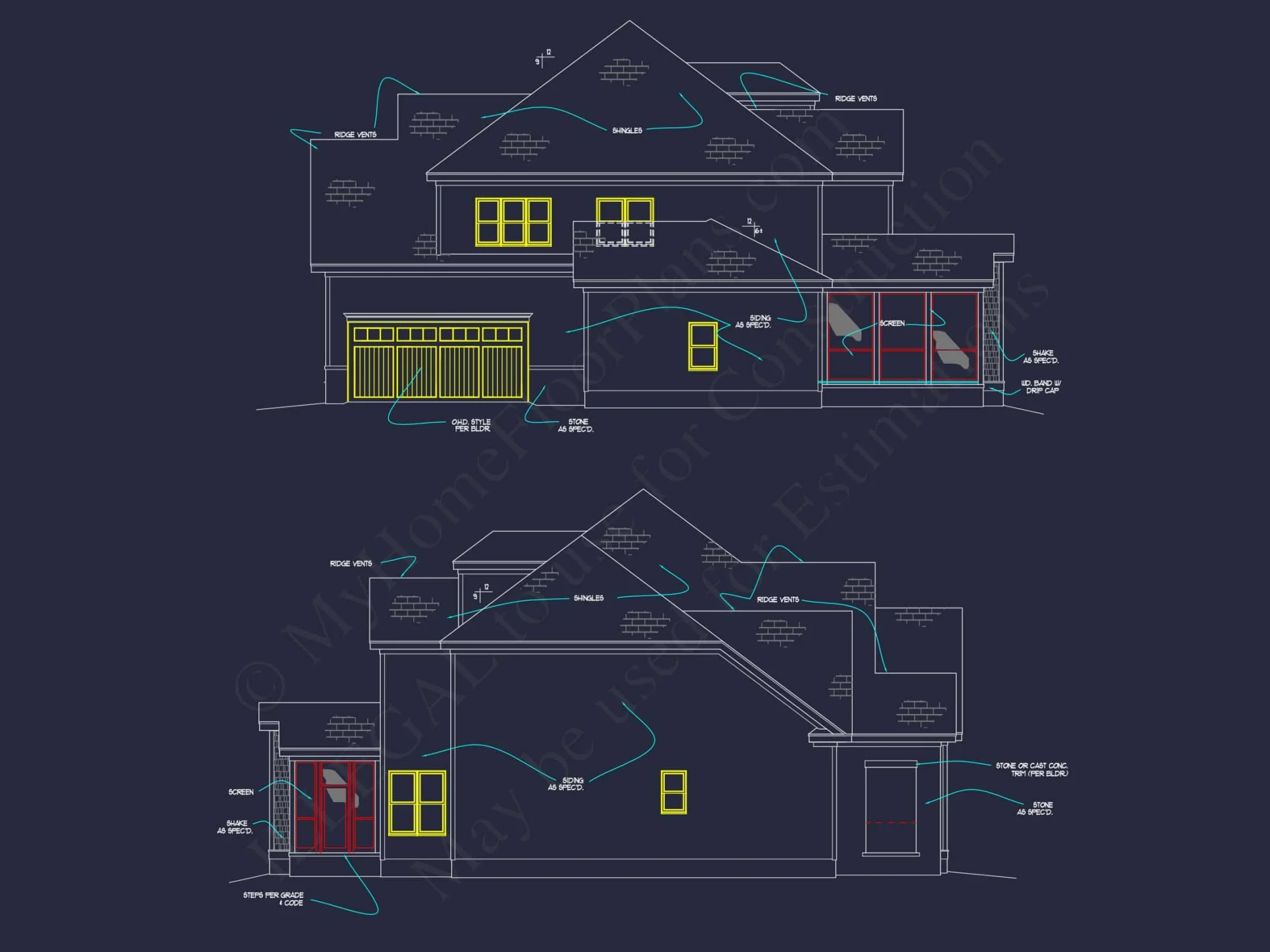 Elegant house Plan with CAD Designs