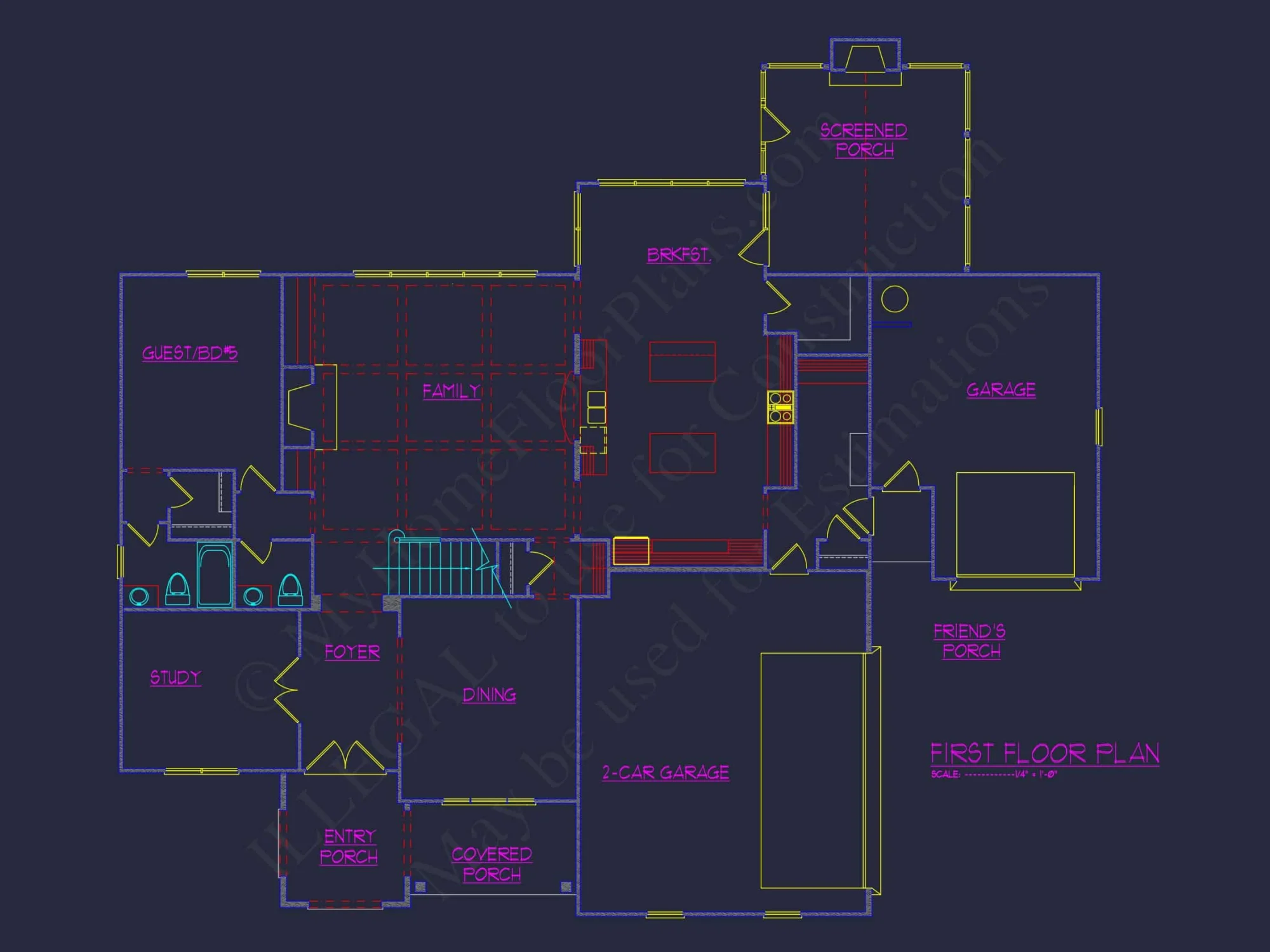 Elegant house Plan with CAD Designs