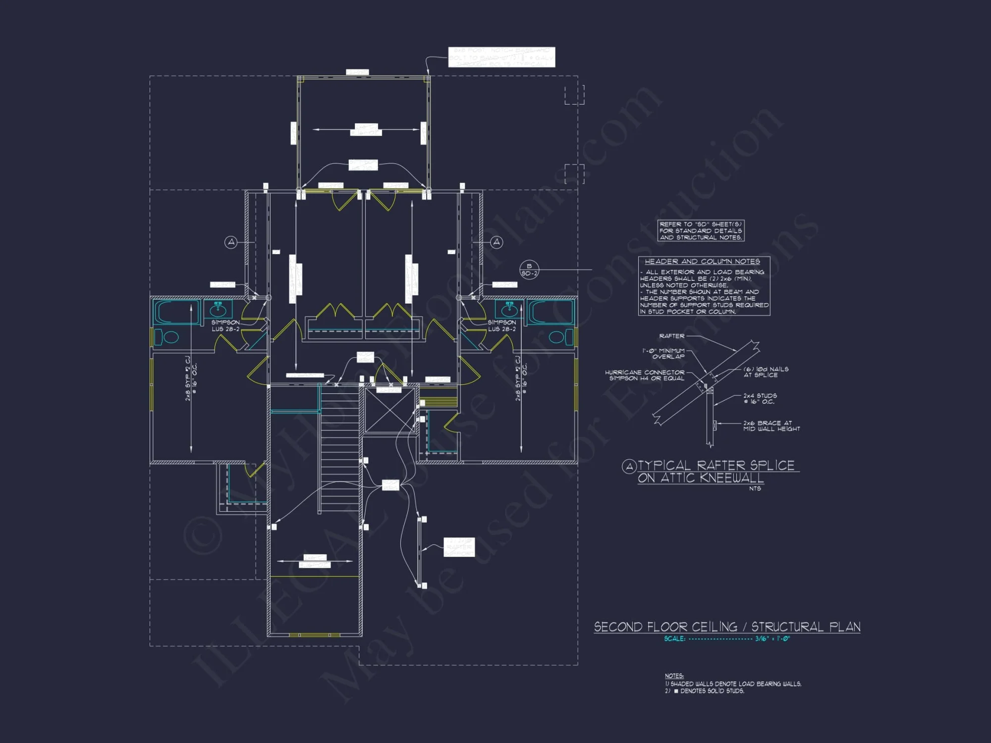 Beach house Plan: Architectural CAD Floor Plans & Designs