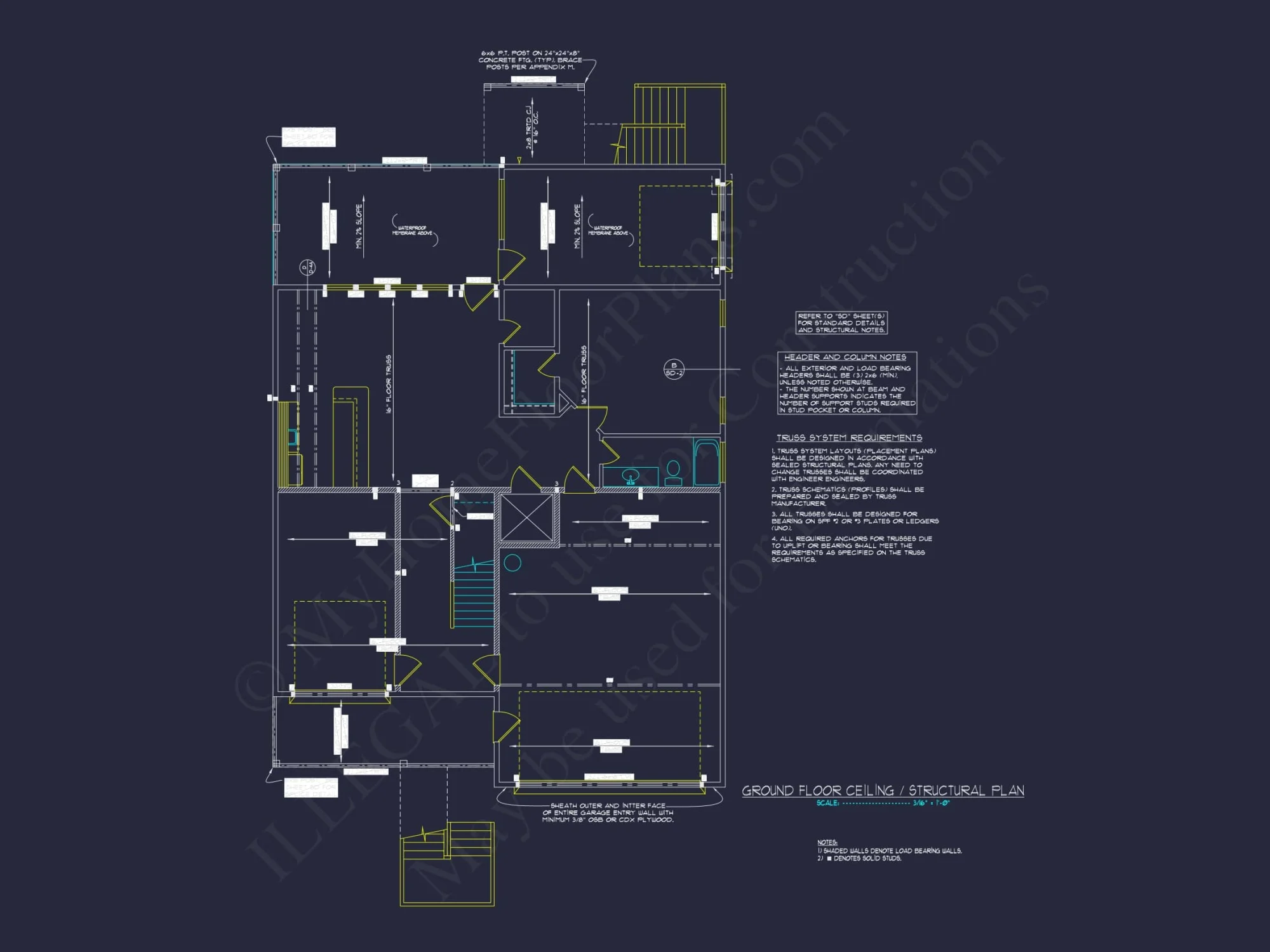 Beach house Plan: Architectural CAD Floor Plans & Designs