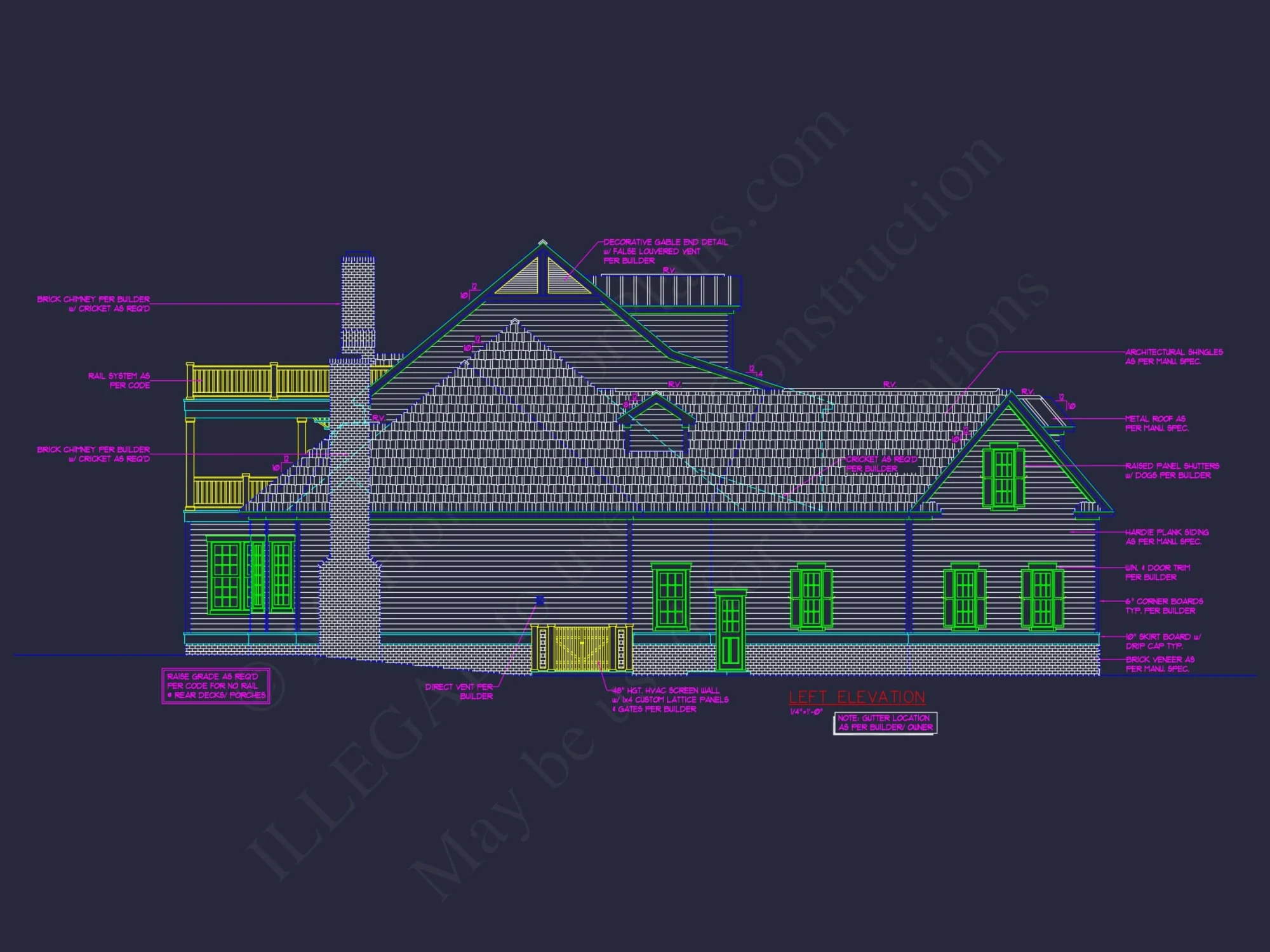 Elegant Colonial Revival house Plan with Detailed Floor Designs