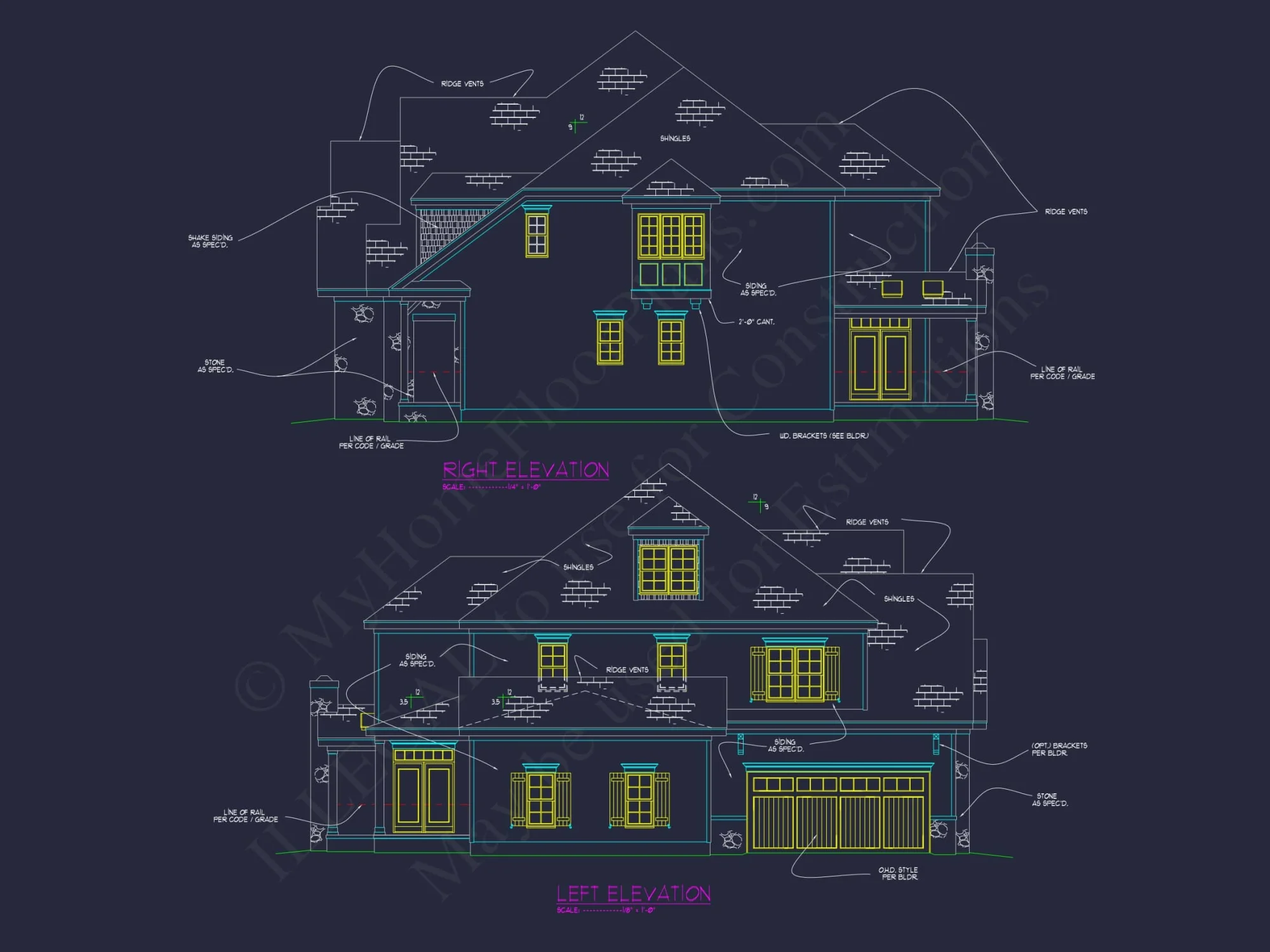 Elegant house Floor Plan Featuring 3D CAD Architecture Designs