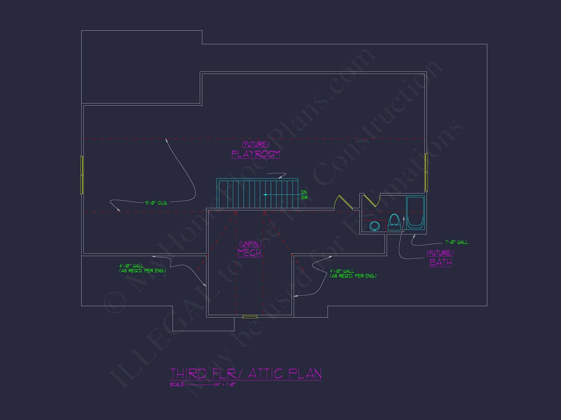 10-1734 House PLAN - 5-Bed, 5.5-Bath, 4186 SF Traditional Craftsman House Plan 22 Elegant house Blueprint – Floor Plan & CAD Architecture Design