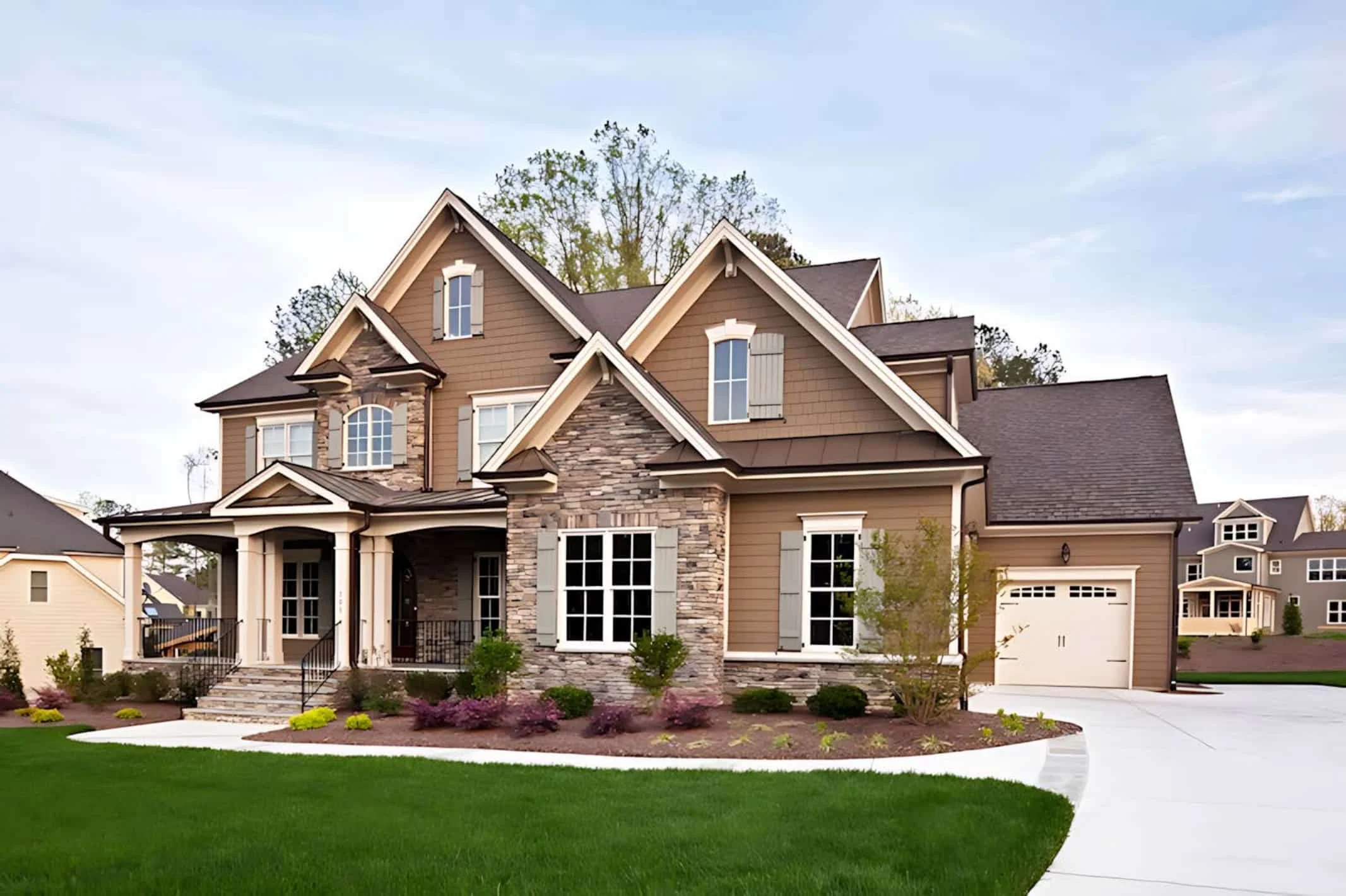 10-1734 House PLAN - 5-Bed, 5.5-Bath, 4186 SF Traditional Craftsman House Plan 3 Elegant house Blueprint – Floor Plan & CAD Architecture Design