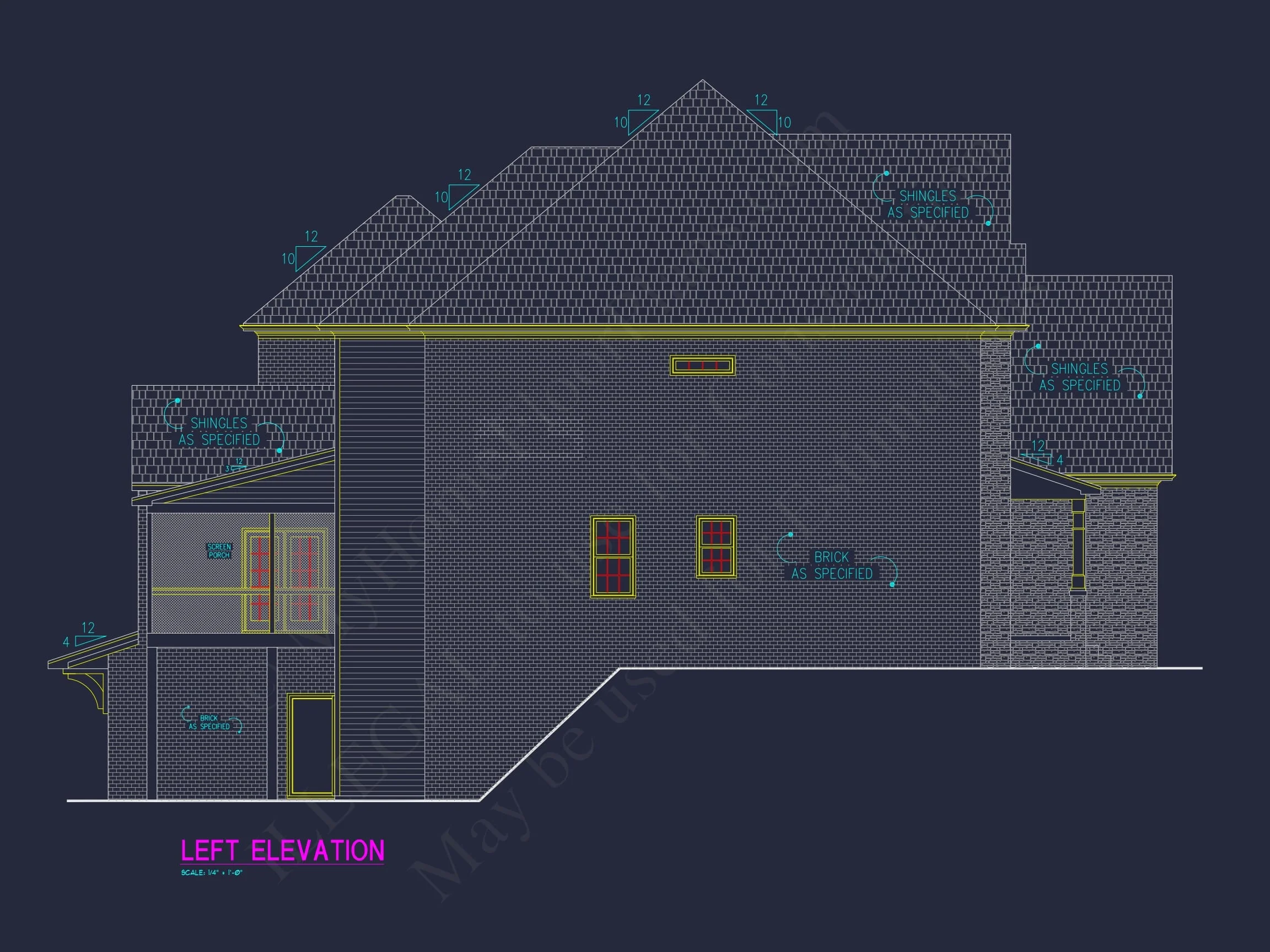 9-POTTS HOUSE PLAN - House Architecture Blueprint: CAD Floor Plan Designs 3 house Architecture Blueprint: CAD Floor Plan Designs