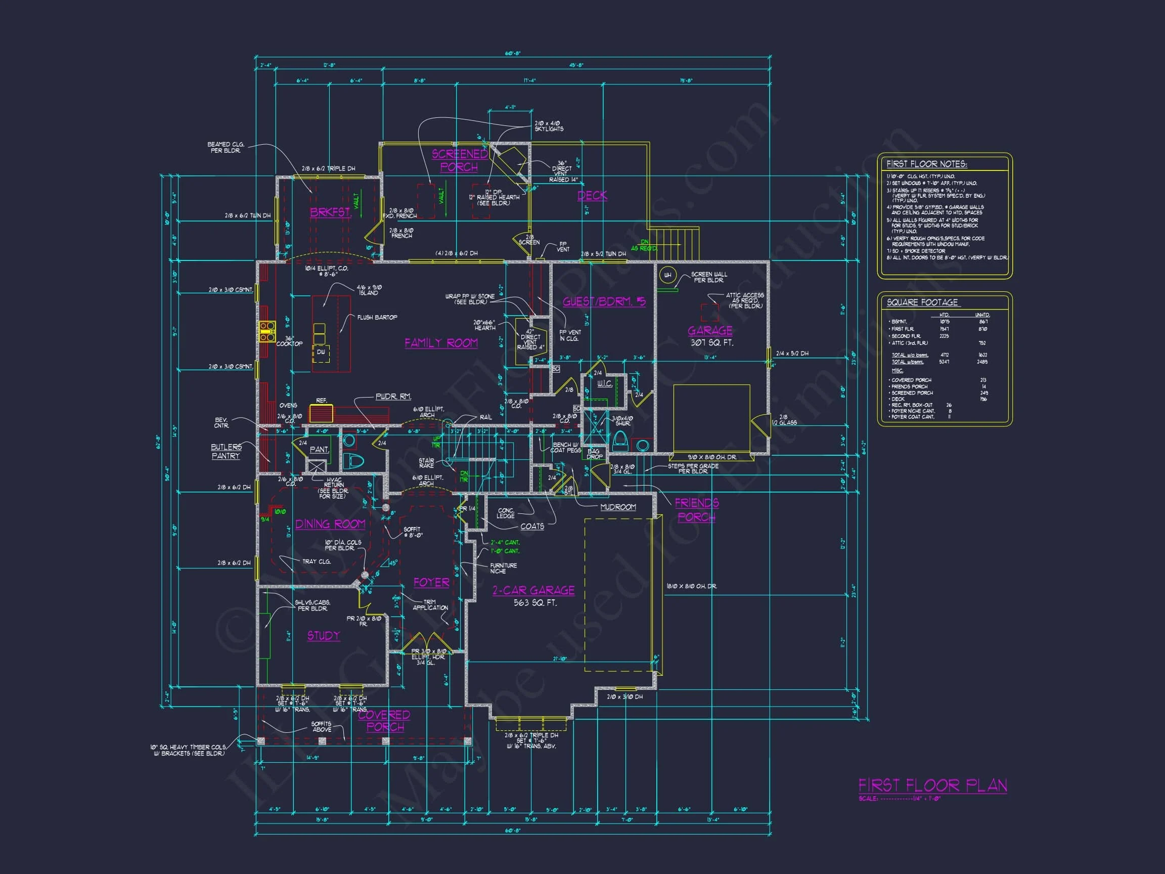 9-1566 HOUSE PLAN - Custom 3-Story House Plan with CAD Designs and Floor Blueprint 8 Custom 3-Story house Plan with CAD Designs and Floor Blueprint