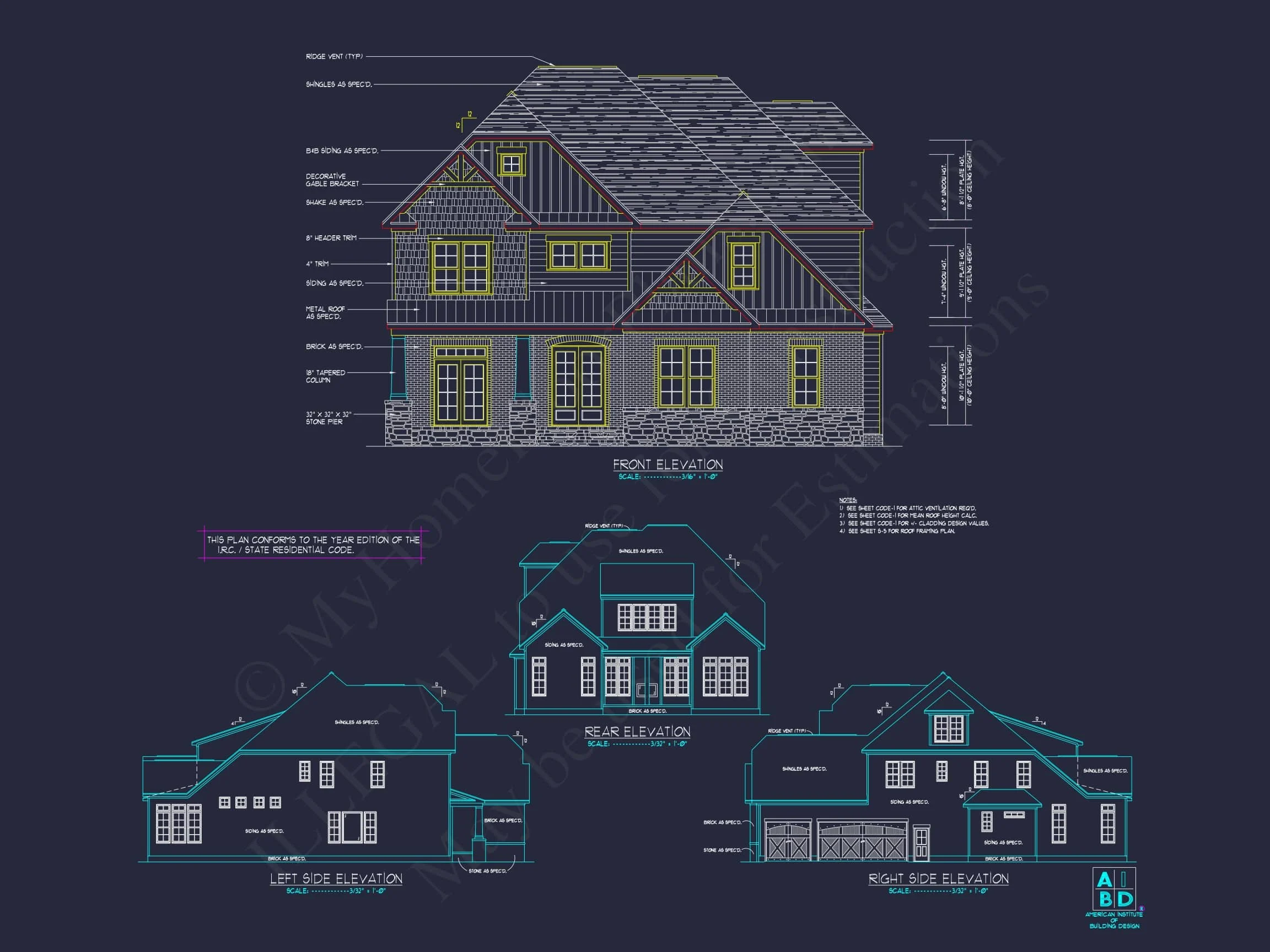 8-2039 HOUSE PLAN - Stunning Transitional House Plan with 2 Stories & 4, 662 SF 17 Stunning Transitional house Plan with 2 Stories & 4, 662 SF
