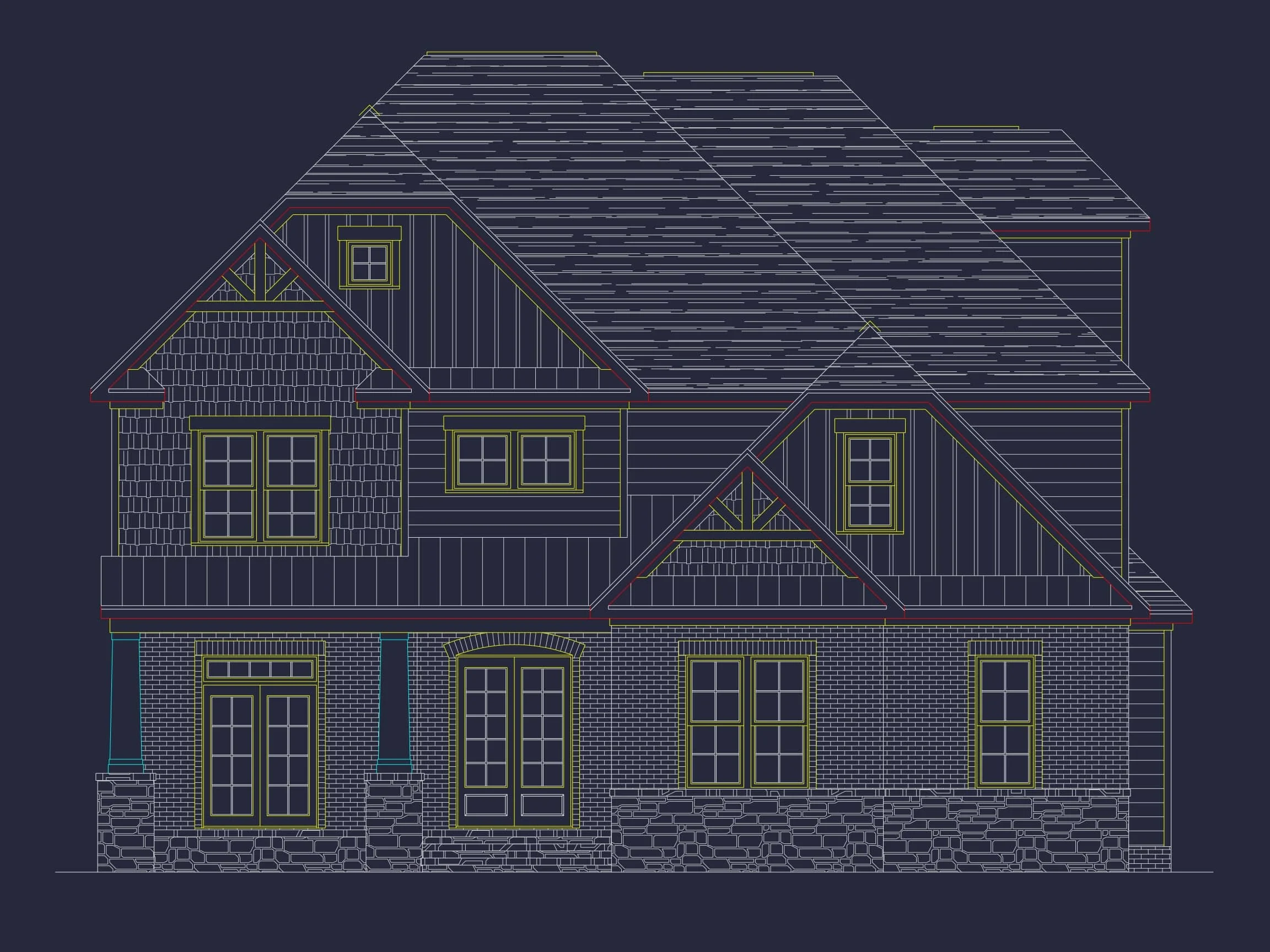 8-2039 HOUSE PLAN - Stunning Transitional House Plan with 2 Stories & 4, 662 SF 16 Stunning Transitional house Plan with 2 Stories & 4, 662 SF