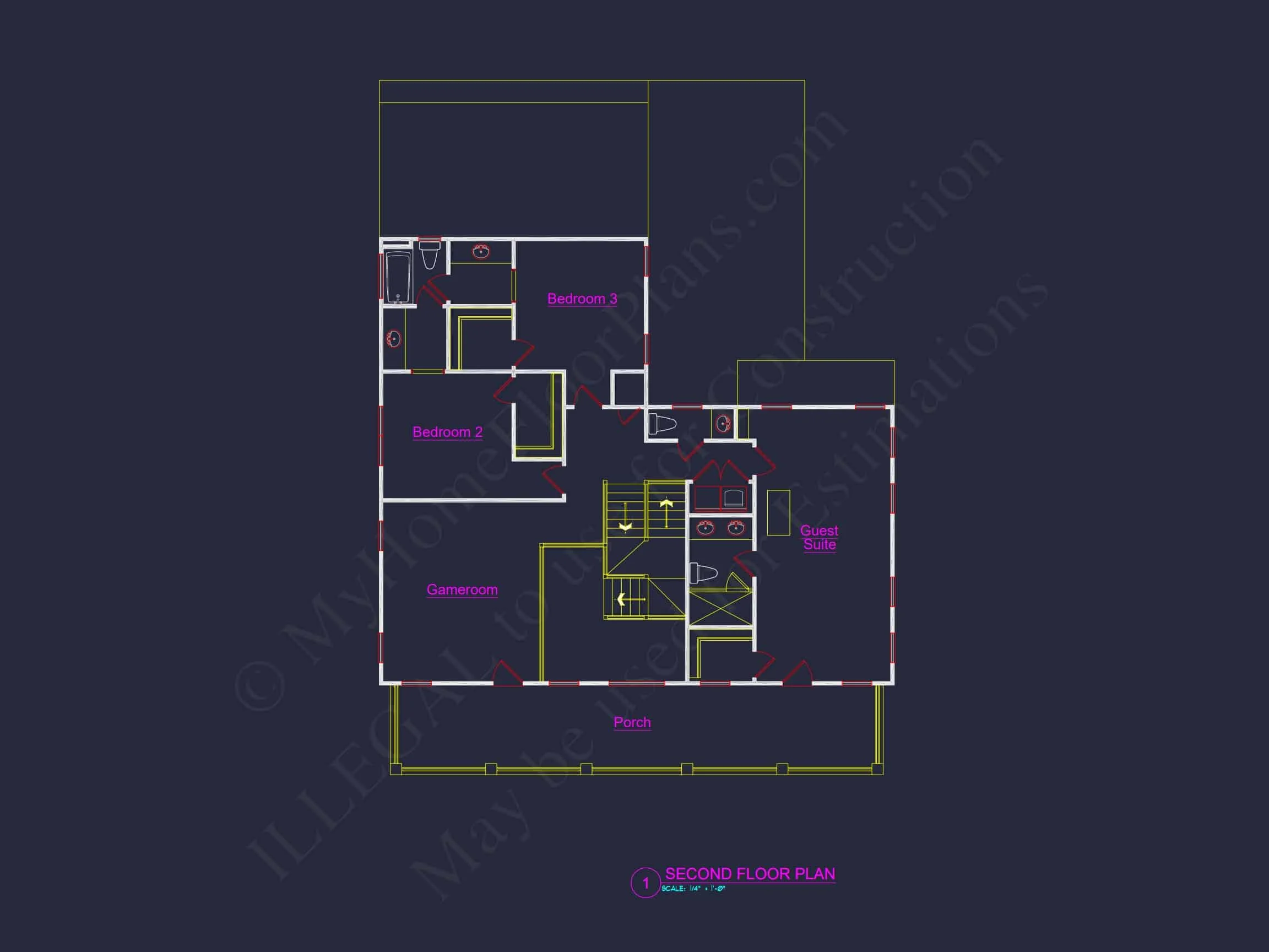 8-1761 HOUSE PLAN - Elegant House Plan with 3 Floors, CAD Designs, and 5 Bedrooms 8 Elegant house Plan with 3 Floors, CAD Designs, and 5 Bedrooms