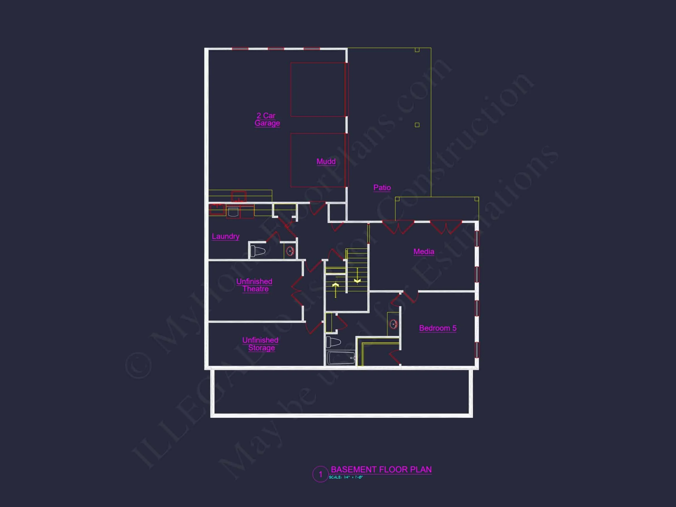 8-1761 HOUSE PLAN - Elegant House Plan with 3 Floors, CAD Designs, and 5 Bedrooms 6 Elegant house Plan with 3 Floors, CAD Designs, and 5 Bedrooms