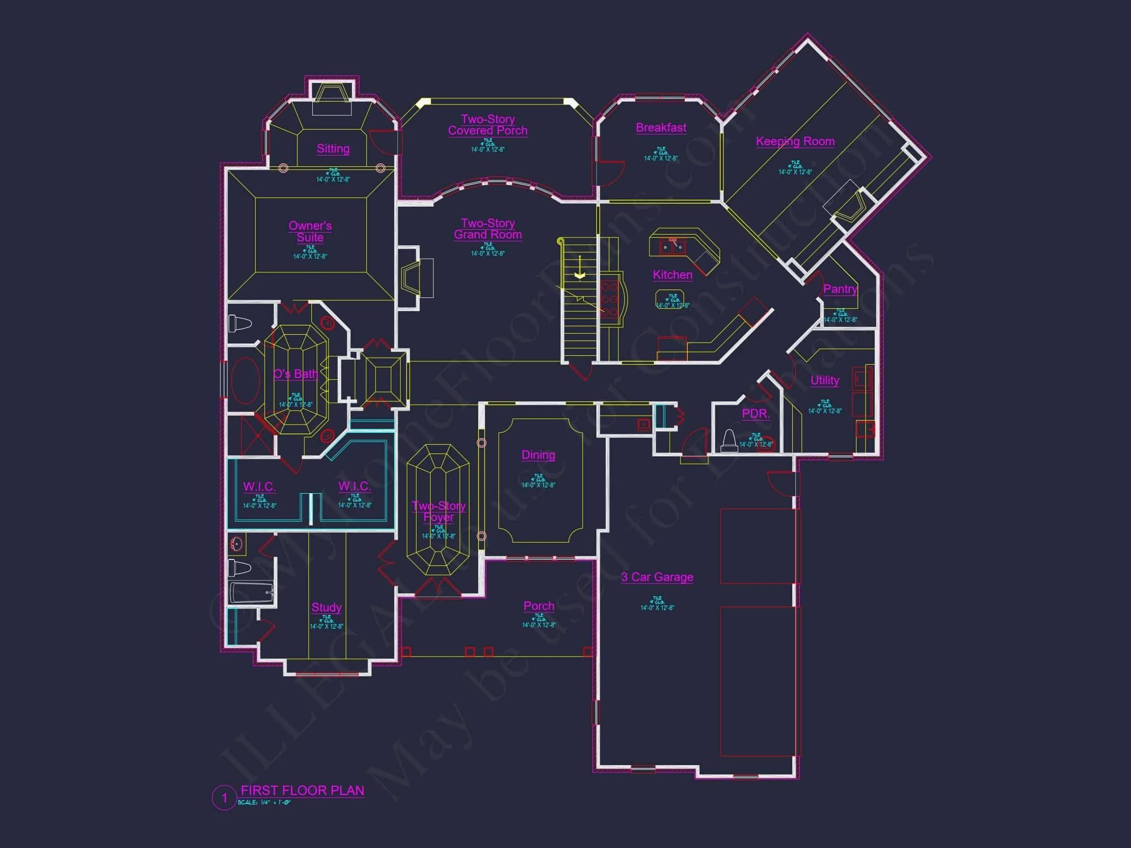 8-1683 HOUSE PLAN - Luxury House Floor Plan with 5 Beds, 5.5 Baths, and CAD Designs 7 Luxury house Floor Plan with 5 Beds, 5.5 Baths, and CAD Designs