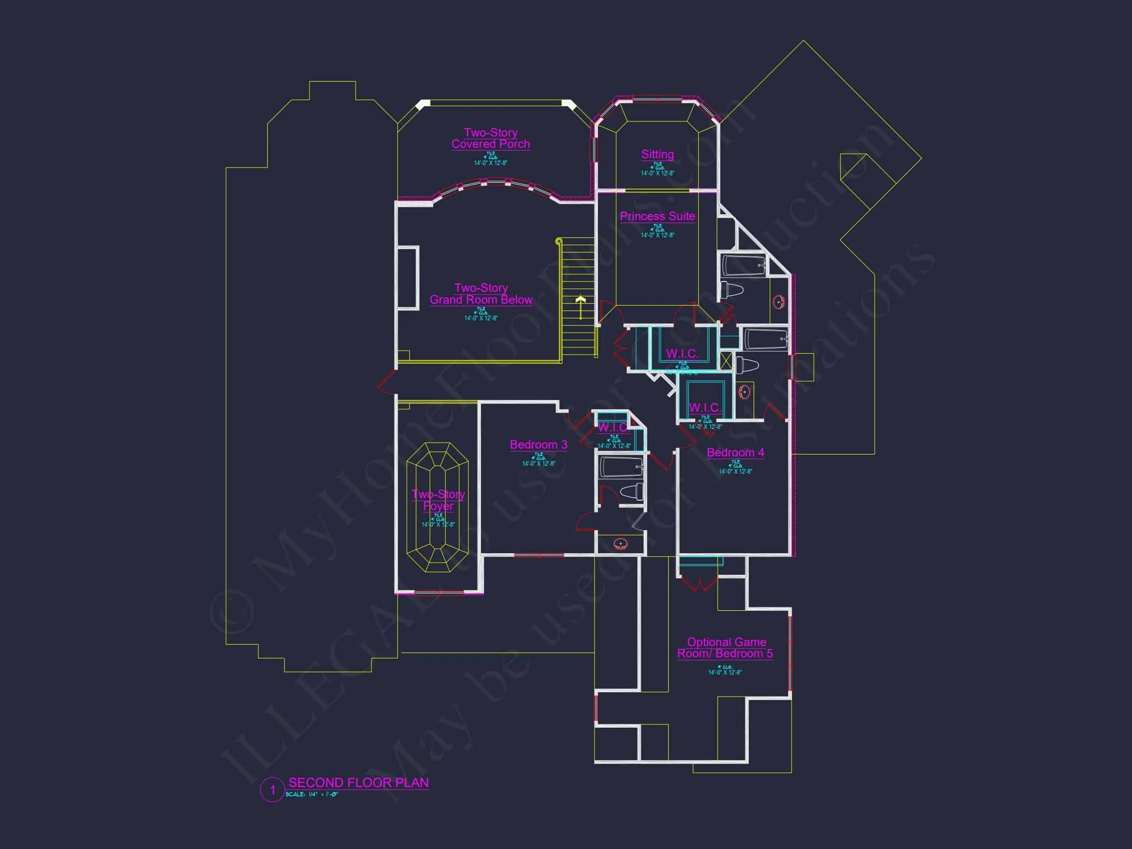 8-1683 HOUSE PLAN - Luxury House Floor Plan with 5 Beds, 5.5 Baths, and CAD Designs 8 Luxury house Floor Plan with 5 Beds, 5.5 Baths, and CAD Designs