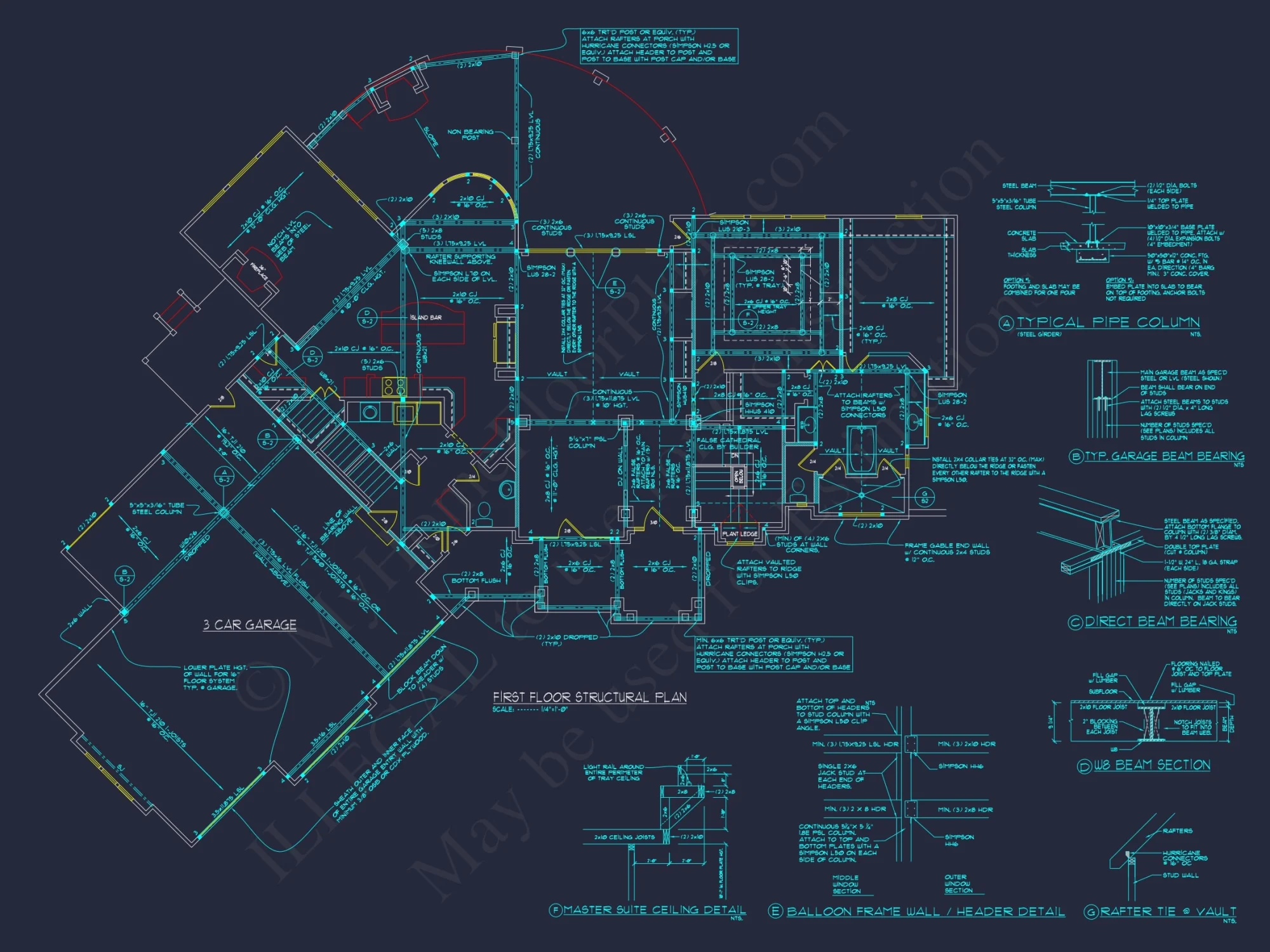 Luxury house Plan: CAD Architecture Floor Design with 5 Beds