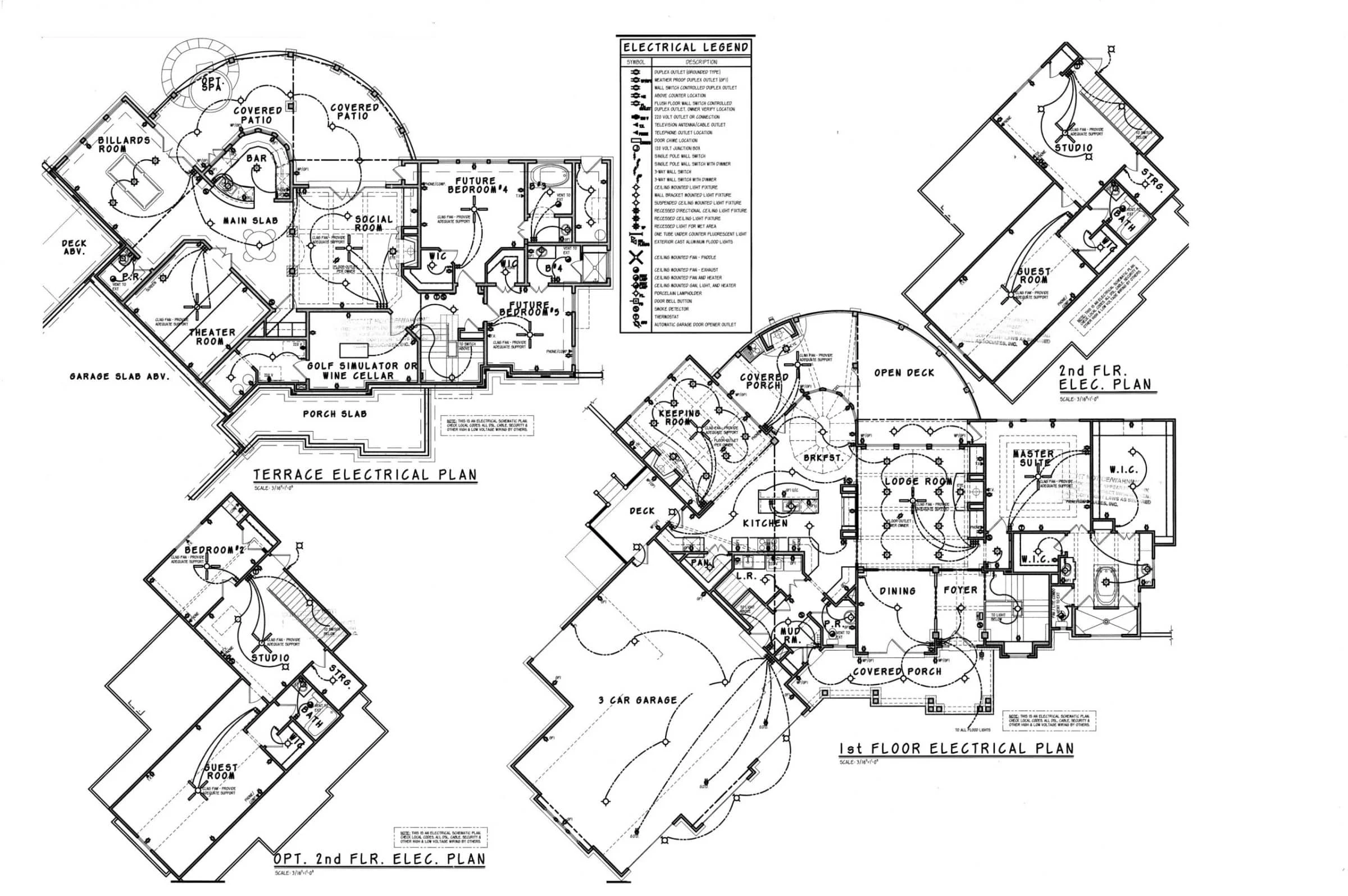 8-1446 HOUSE Plan - Rustic Craftsman Cottage House Plan – 5 Bedrooms, 5 Baths, 4,587 Sq Ft 13 Luxury house Plan: CAD Architecture Floor Design with 5 Beds