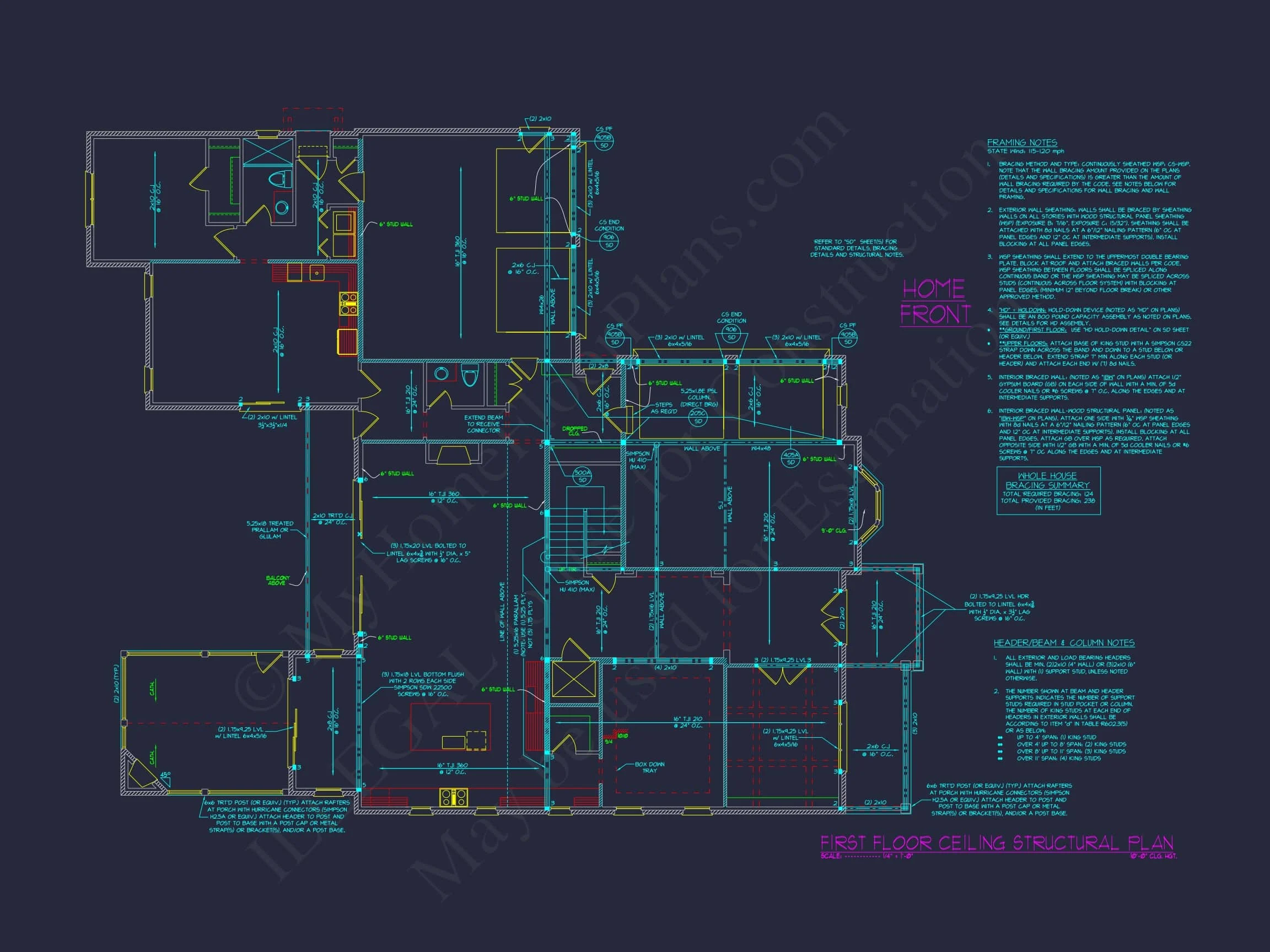 19-2446 HOUSE PLAN - 5-Bed, 5-Bath, 5,894 SF French Country House Plan 14 Elegant house Floor Plan with 5 Beds & 5+ Baths