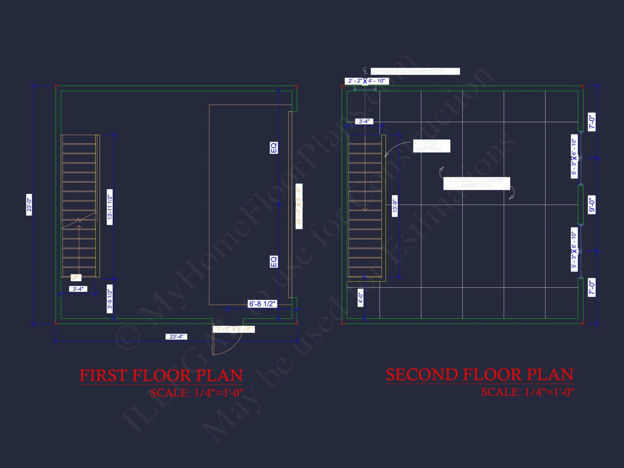 Modern Garage with Living Space Floor Plan and CAD Designs