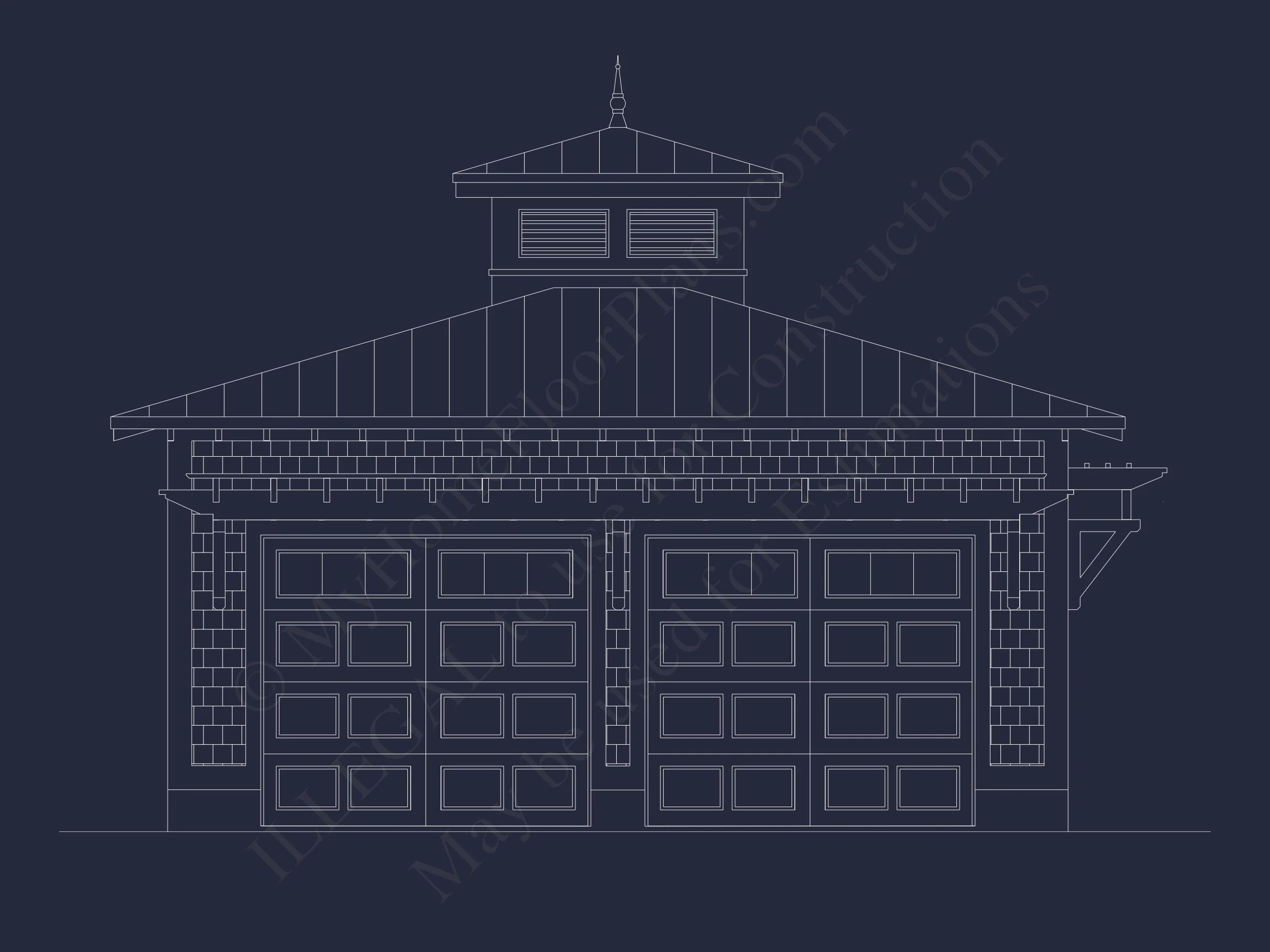 16-1012 GARAGE PLAN - Modern Garage Blueprint with Workshop Space and Coastal Design 2 Modern Garage Blueprint with Workshop Space and Coastal Design