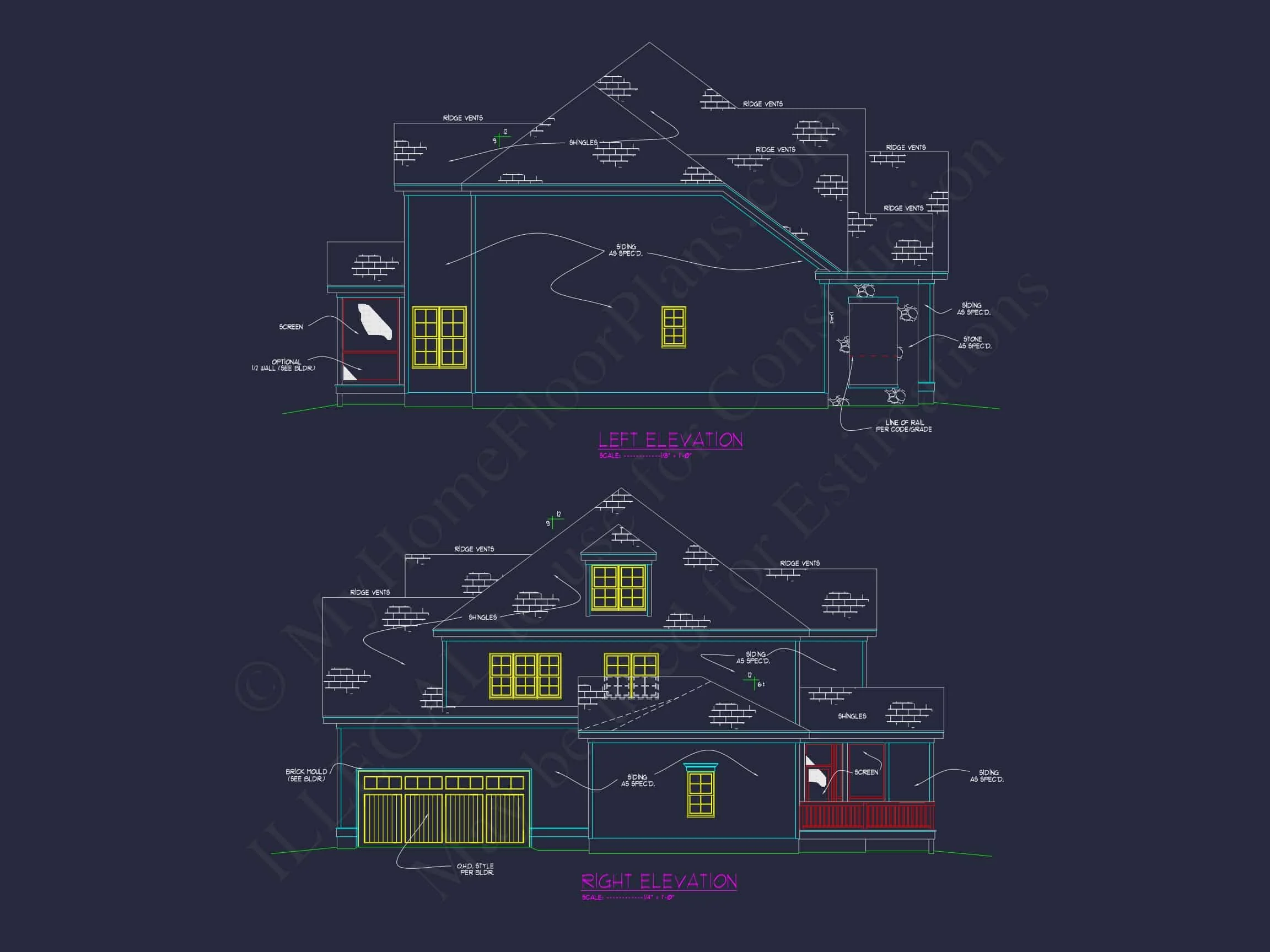 15-1722 HOUSE PLAN - 5-Bed, 5-Bath, 4,355 SF Traditional Craftsman House Plan 5 Modern Traditional house Plan with Detailed Blueprint Designs