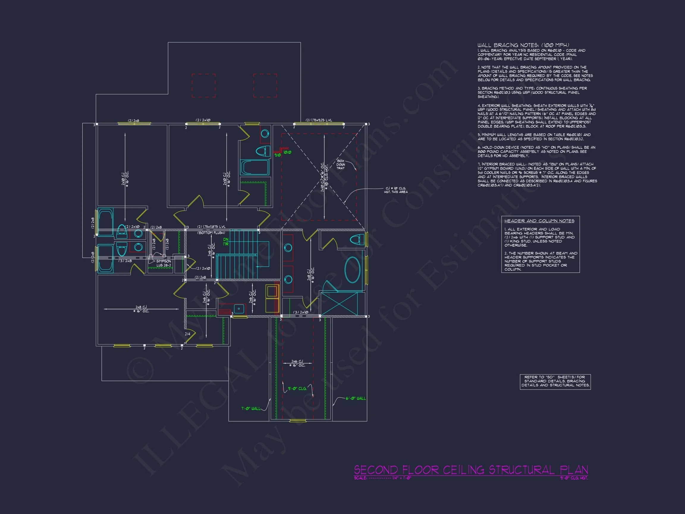 15-1328 HOUSE PLAN - 6-Bed, 7-Bath, 4,465 SF Modern Farmhouse House Plan 36 Modern Colonial house Blueprint with 6 Beds & 7 Baths