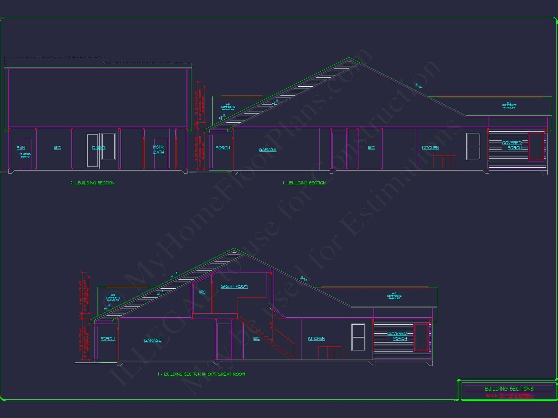 15-1251 HOUSE PLAN - Elegant House Plan: Detailed Floor Plans with CAD Designs 8 Elegant house Plan: Detailed Floor Plans with CAD Designs